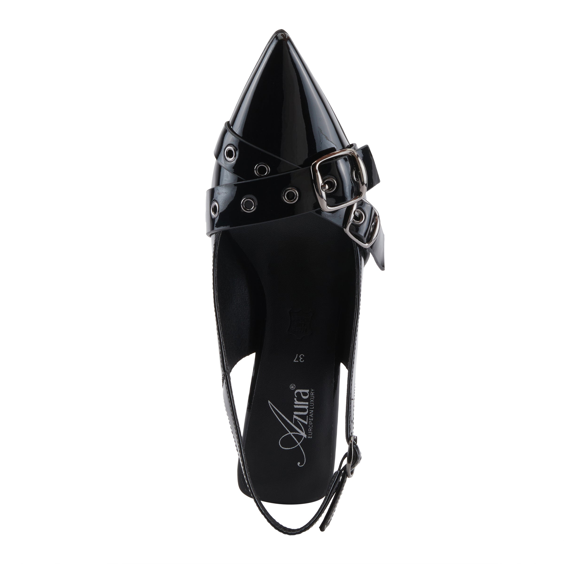 Azura Glistening women's shoe in pink metallic with buckle detail