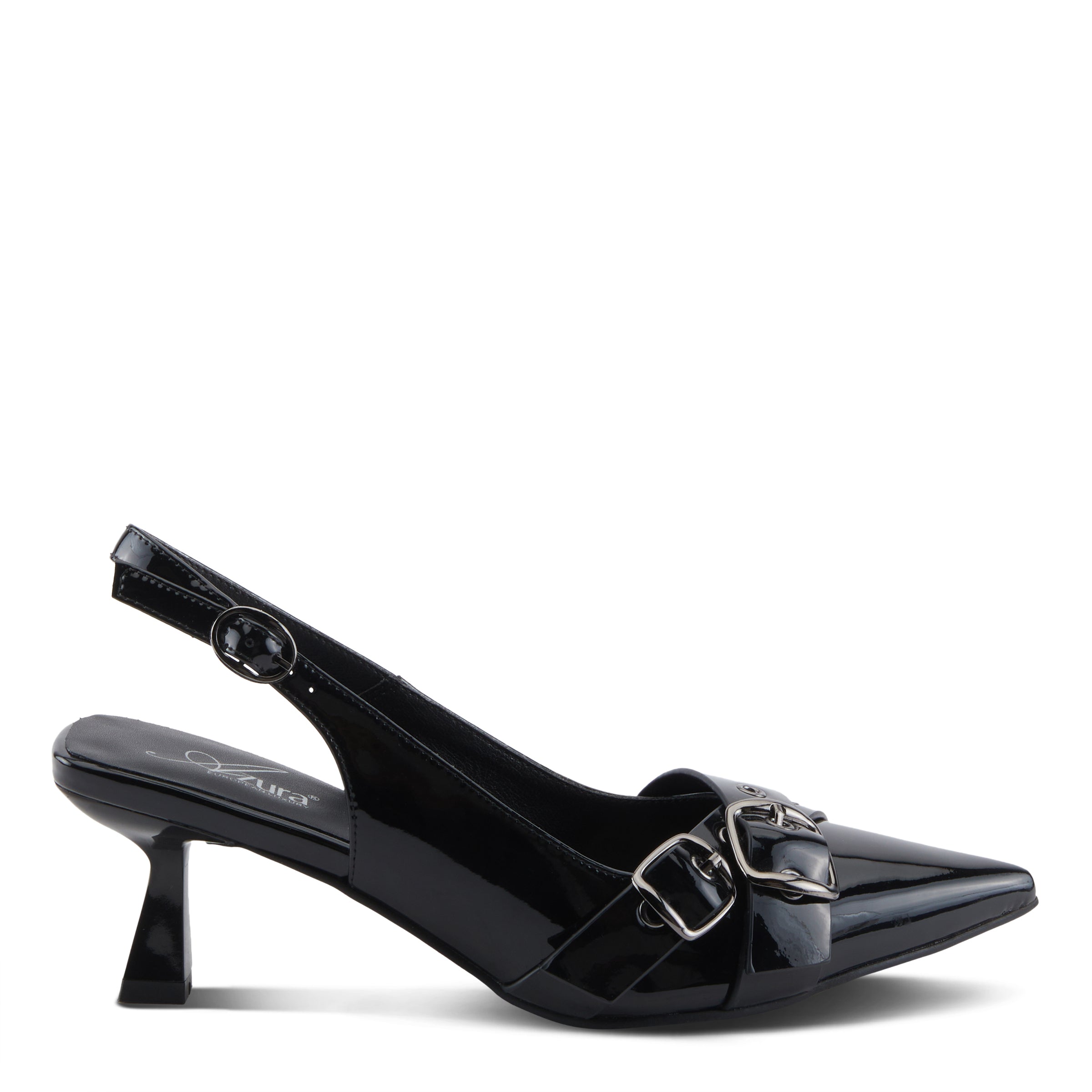 Azura Glistening women's shoe in pink metallic with buckle detail