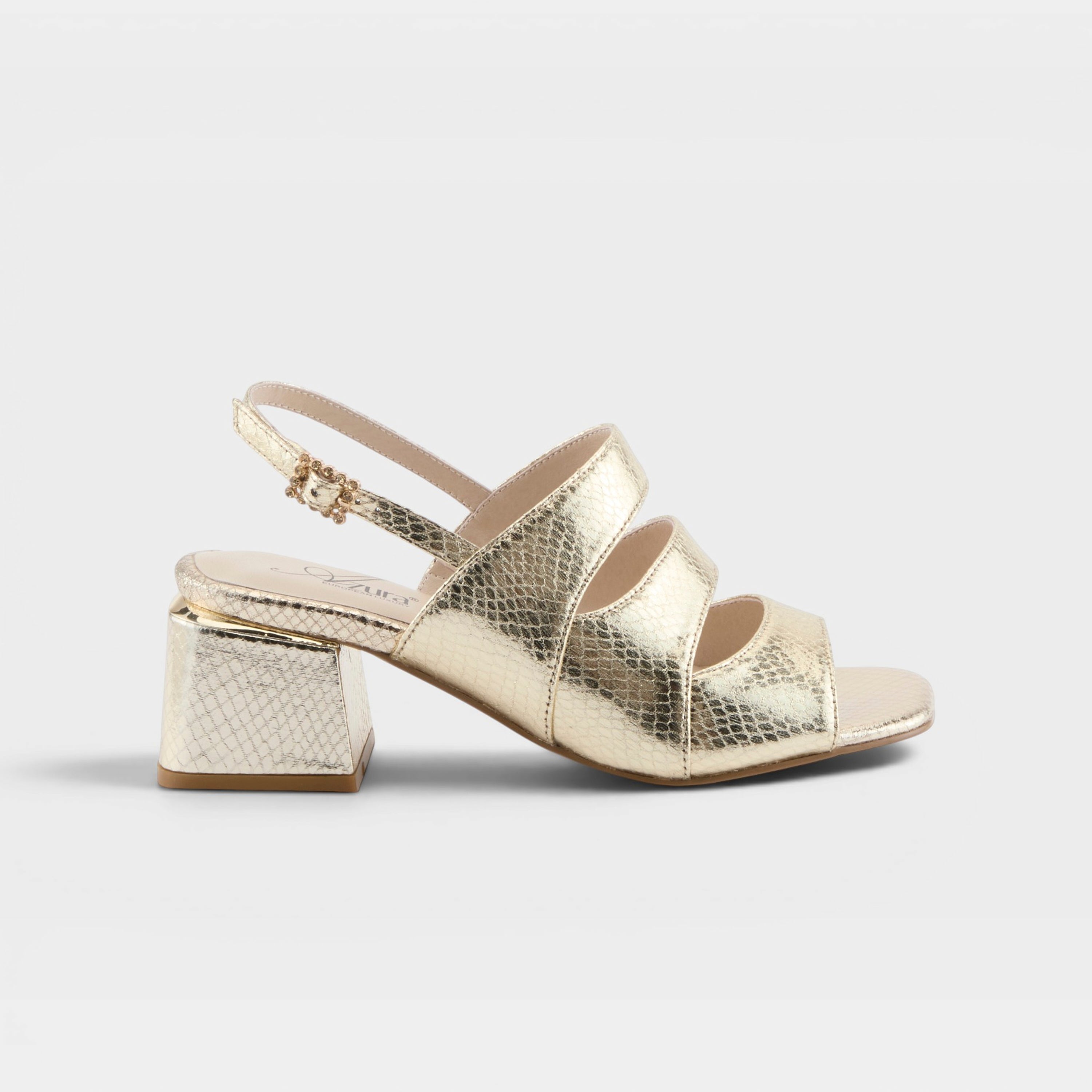 Azura Glittertwins Gold Sandal