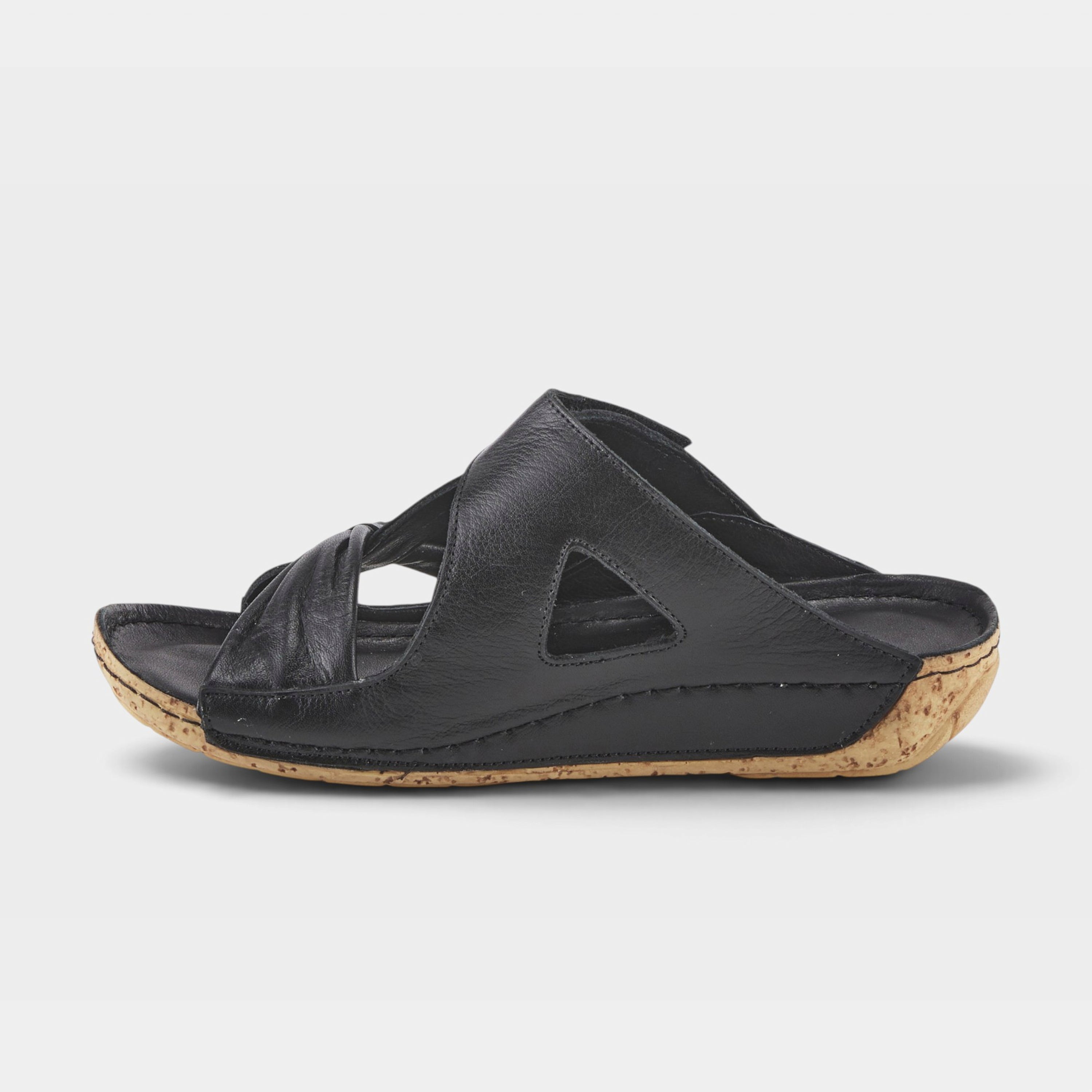 Spring Step Gretta Black Slide Sandal