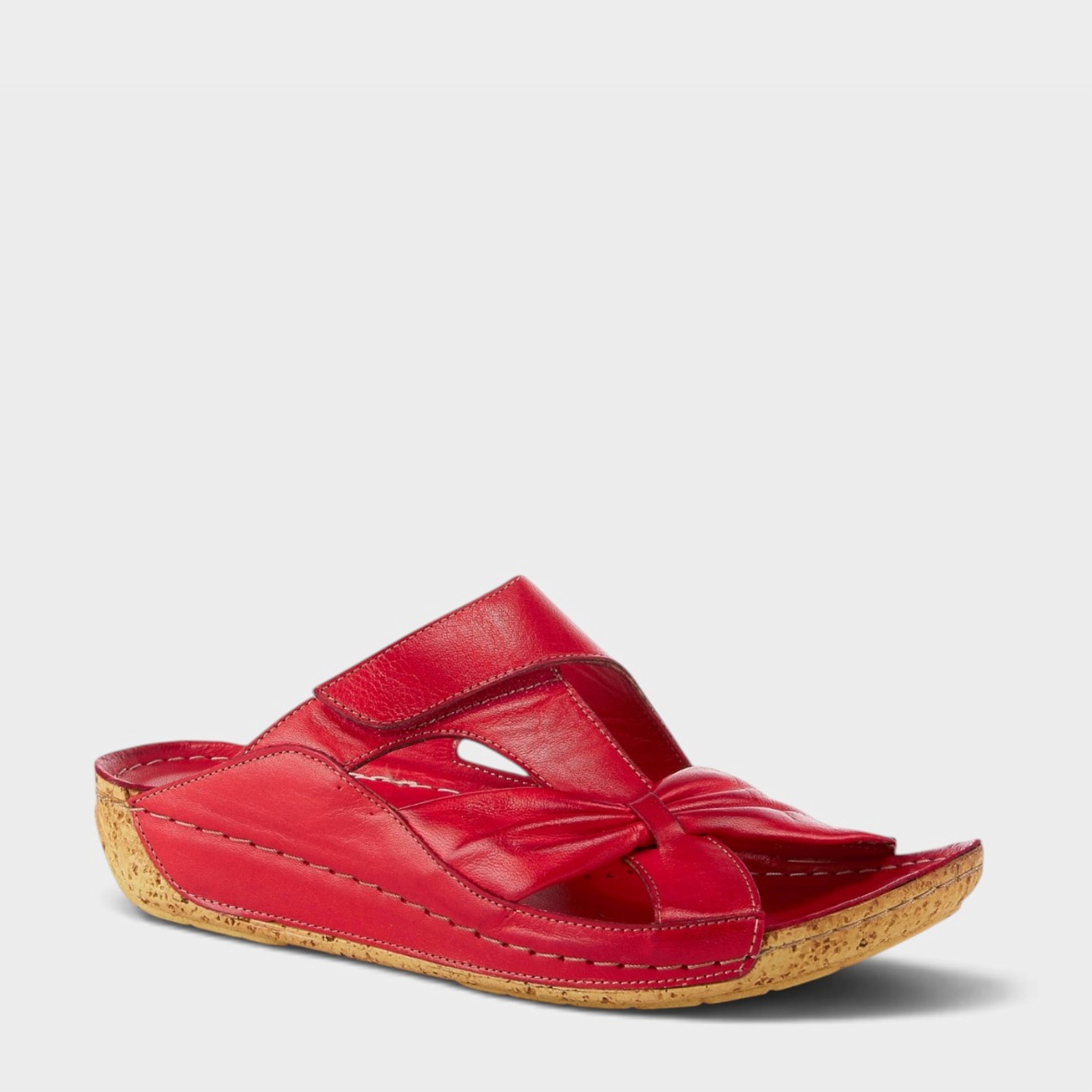 Gretta Slide Leather Wedge Sandal for women - Spring Step Shoes