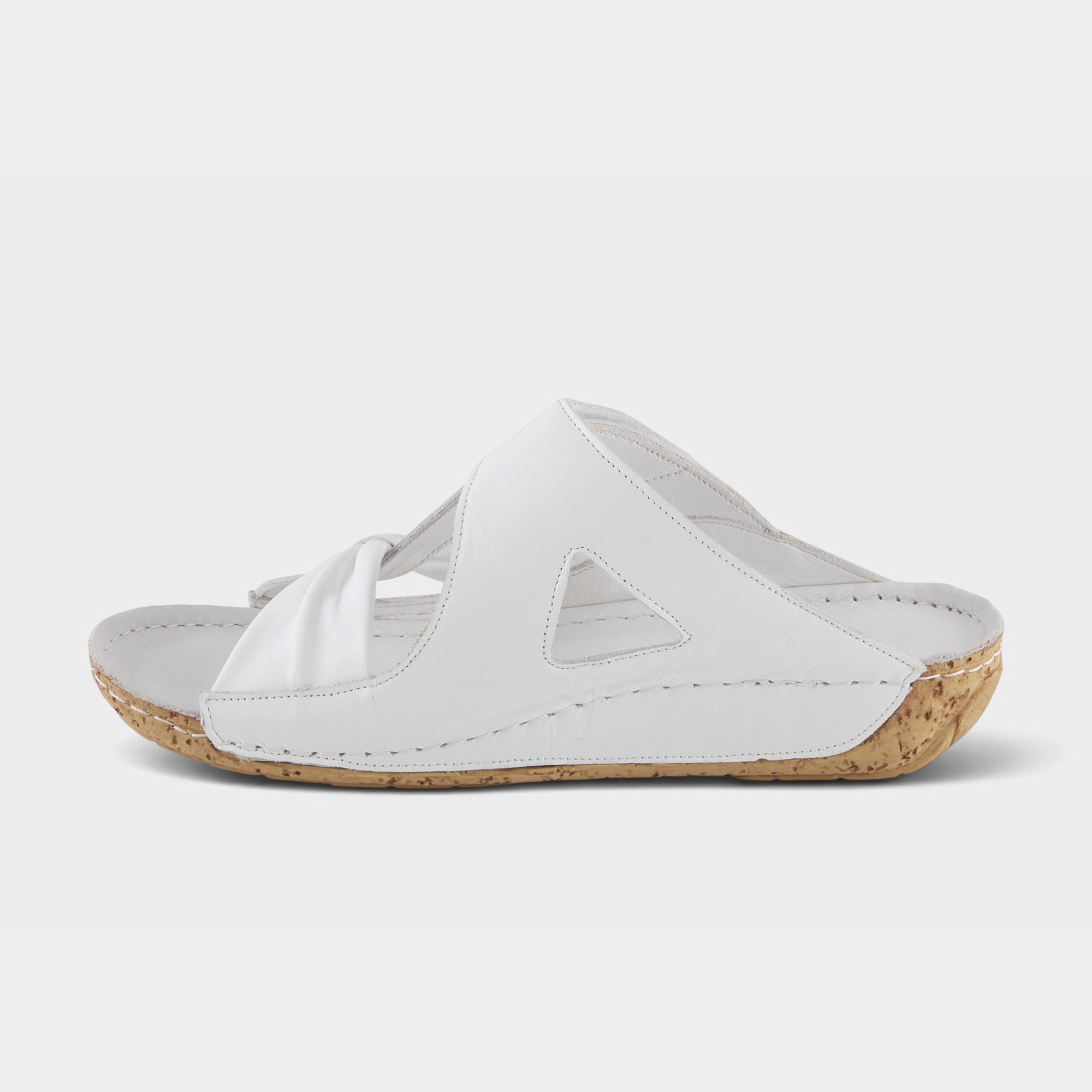 Spring Step Gretta White Slide Sandal