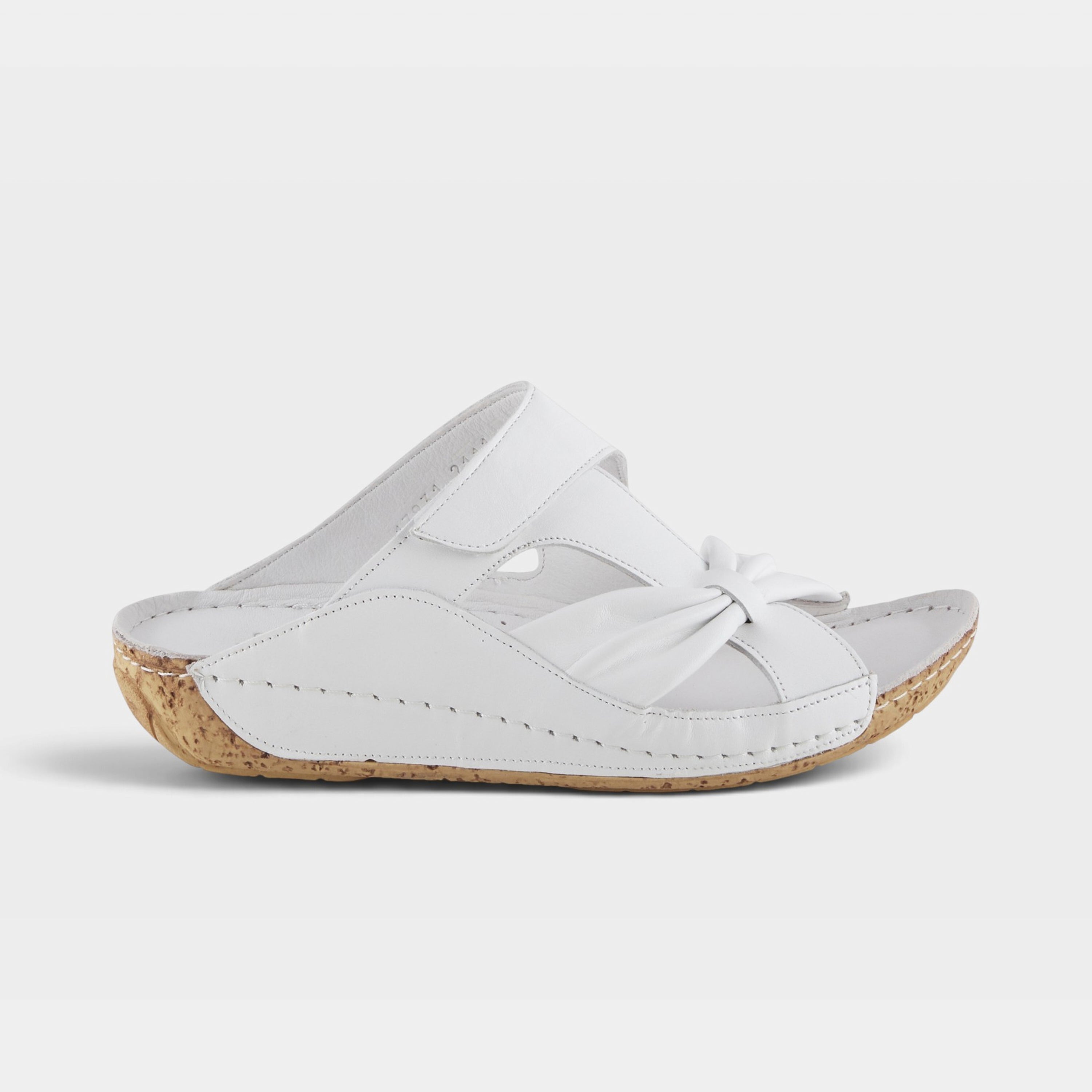 Spring Step Gretta White Slide Sandal