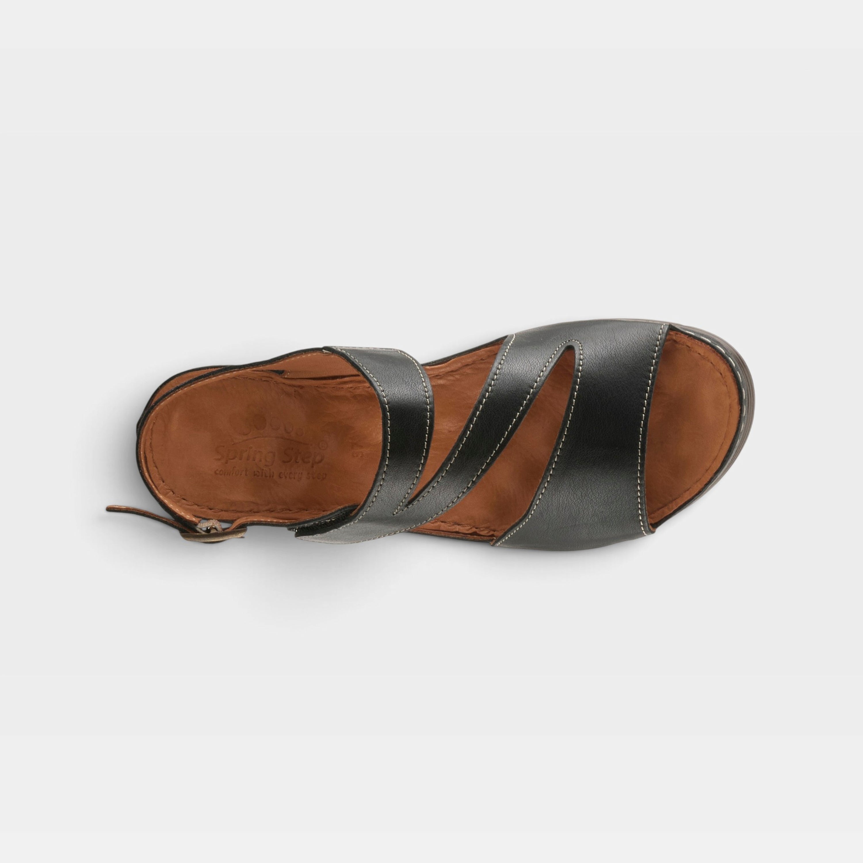 Spring Step Griggs Black Sandal