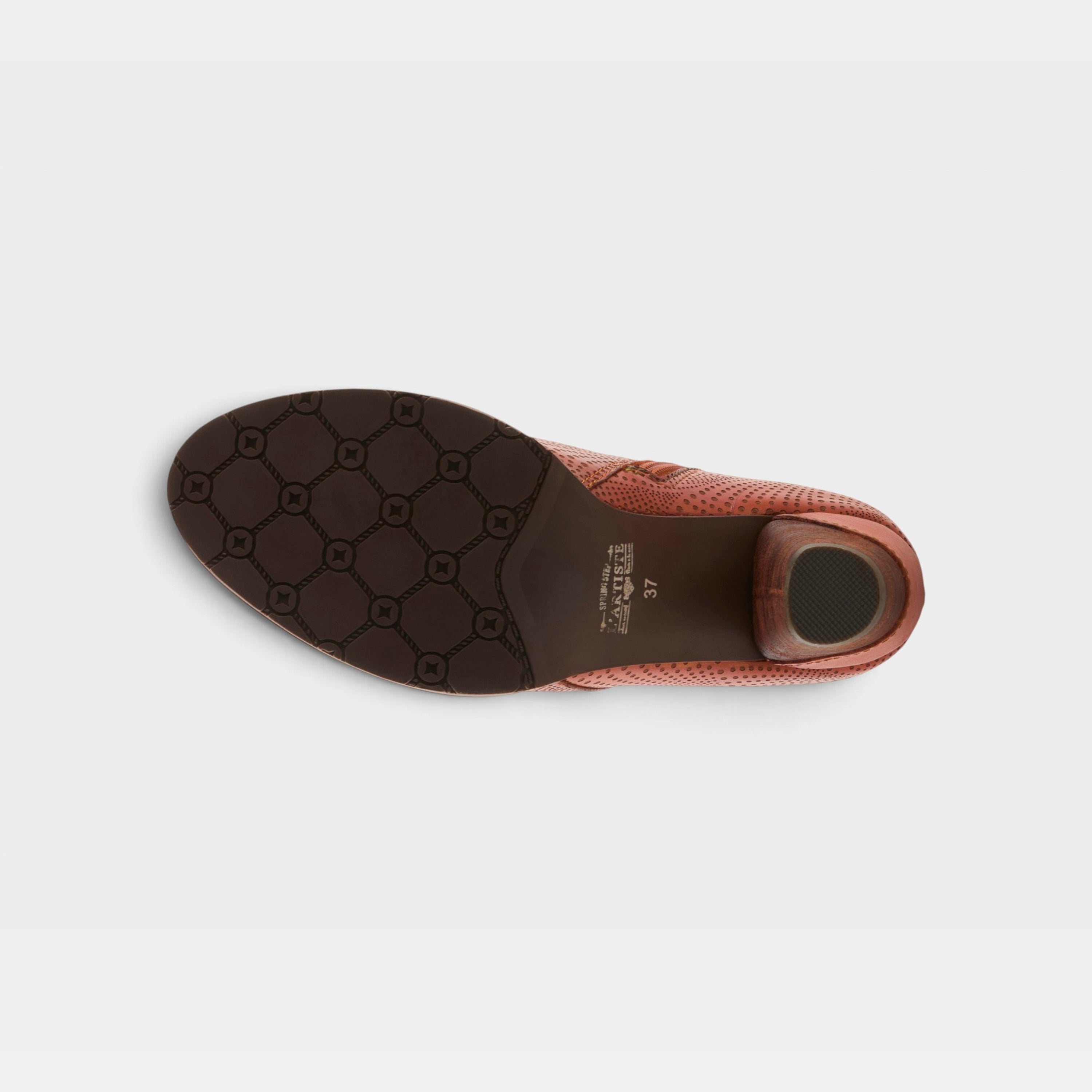 L'Artiste Guevara boots in Camel, outsole view