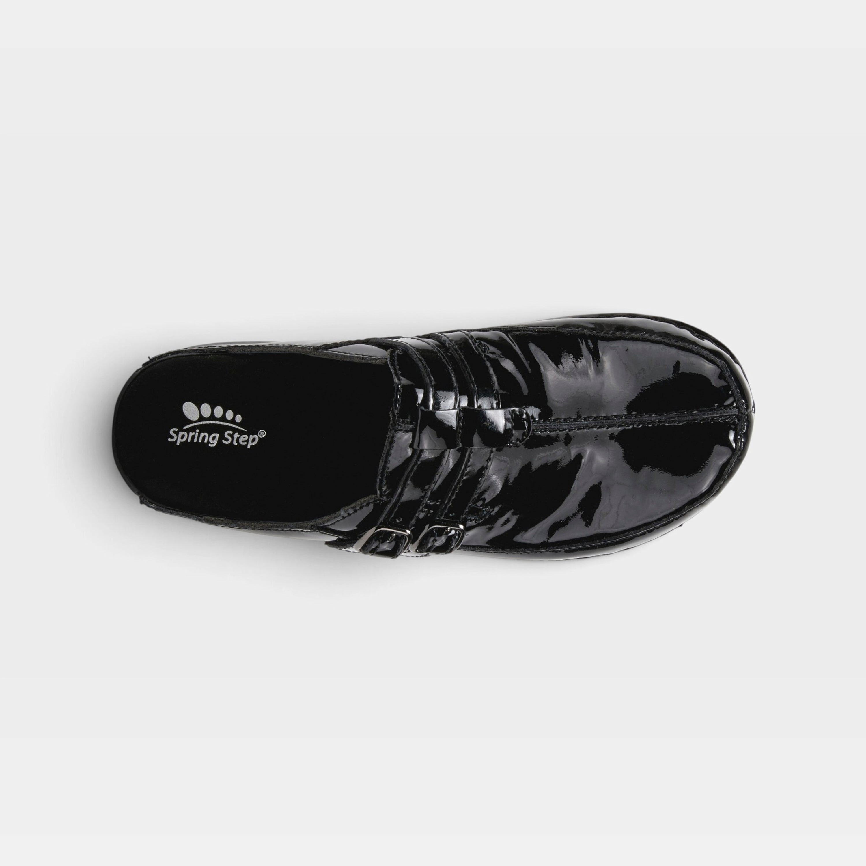 Spring Step Happy Black Patent Clog