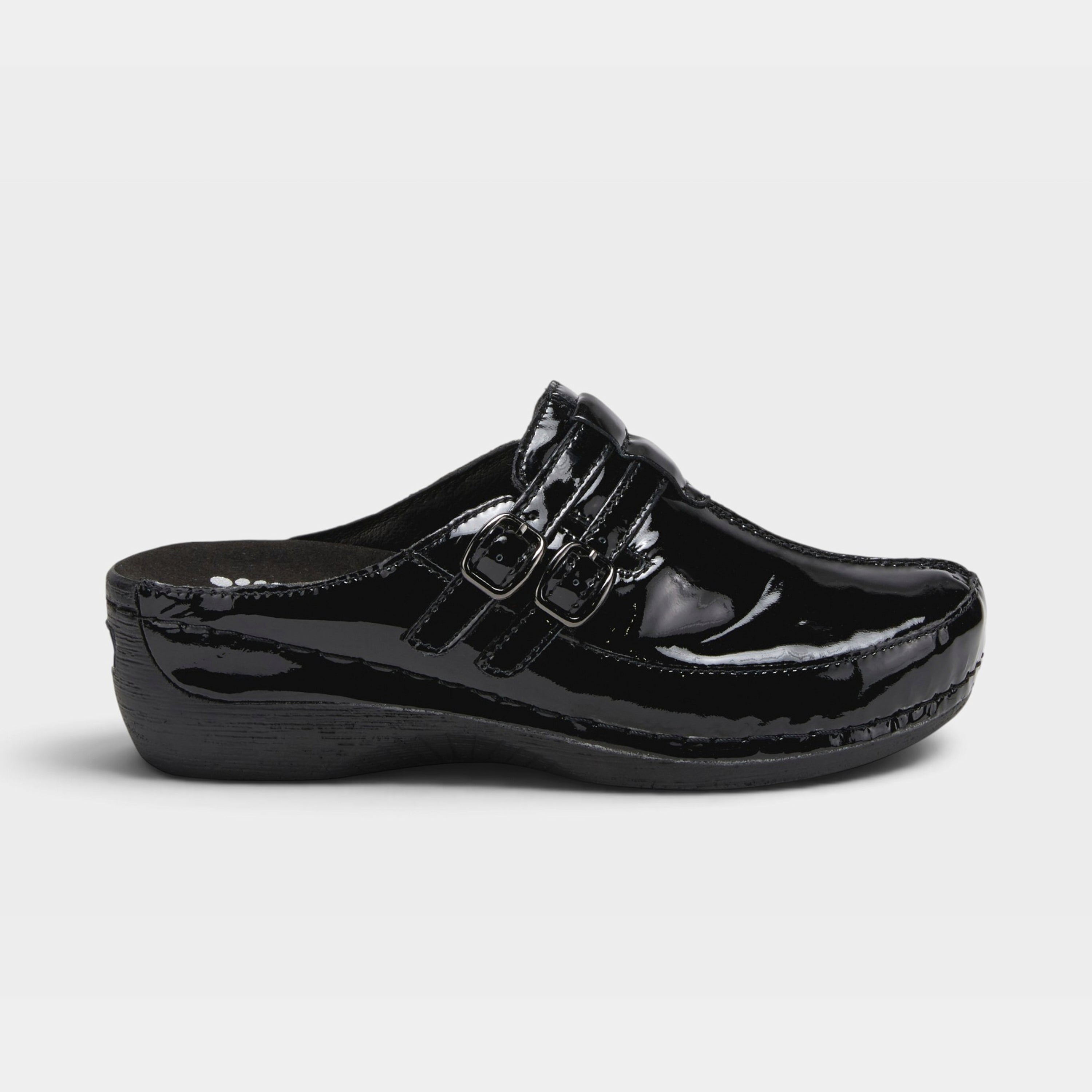 Spring Step Happy Black Patent Clog