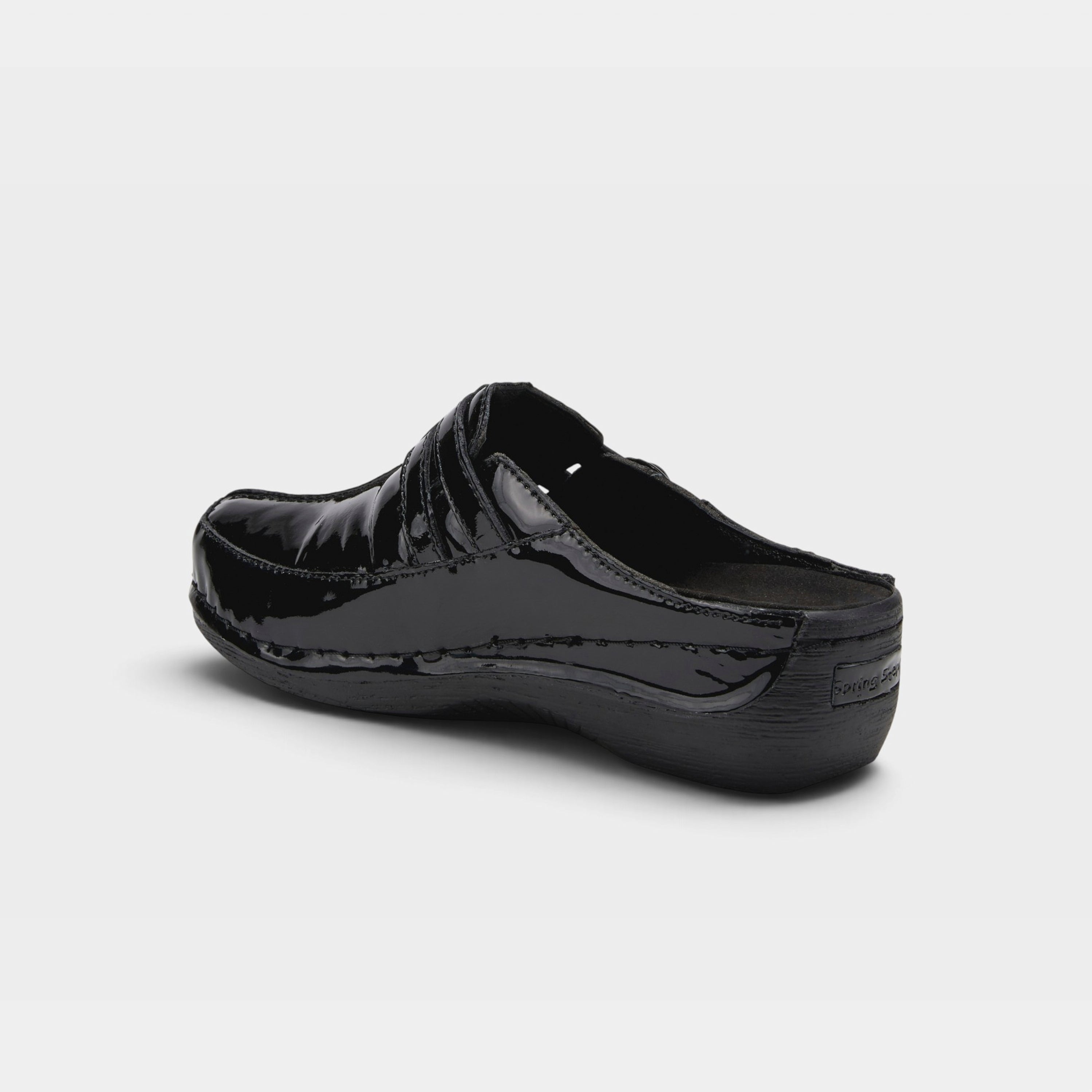 Spring Step Happy Black Patent Clog