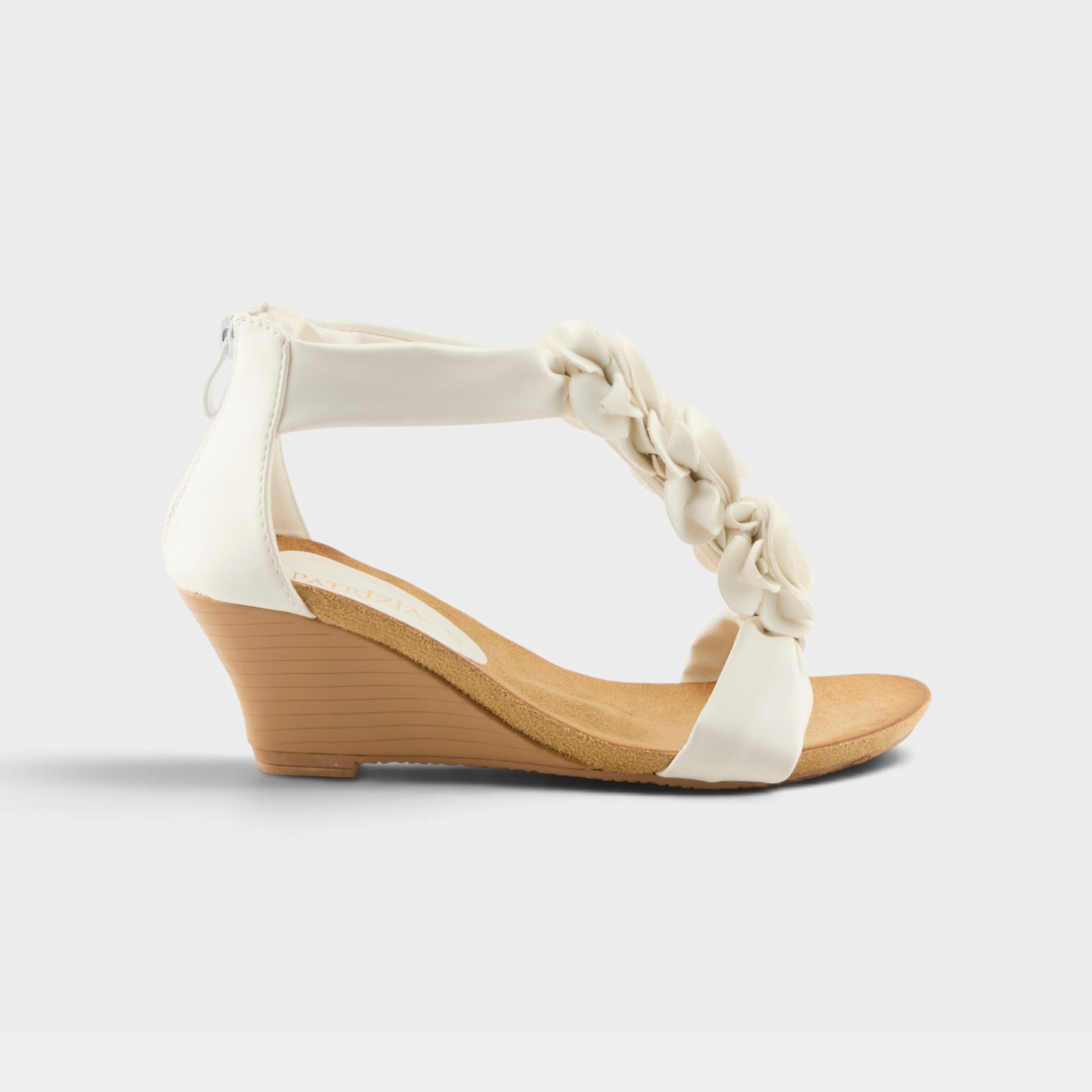 Patrizia Harlequin White Wedge Sandal