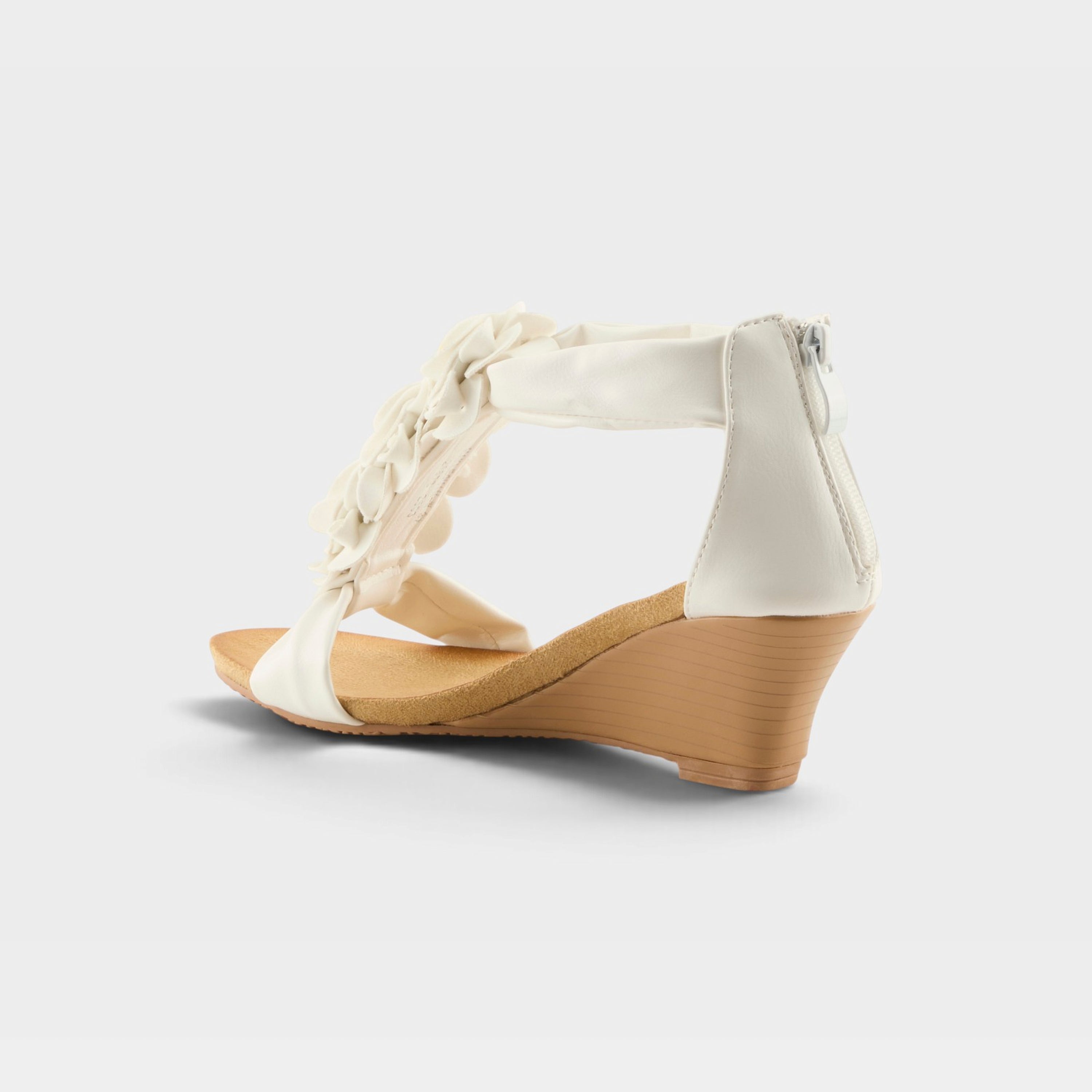 Patrizia Harlequin White Wedge Sandal