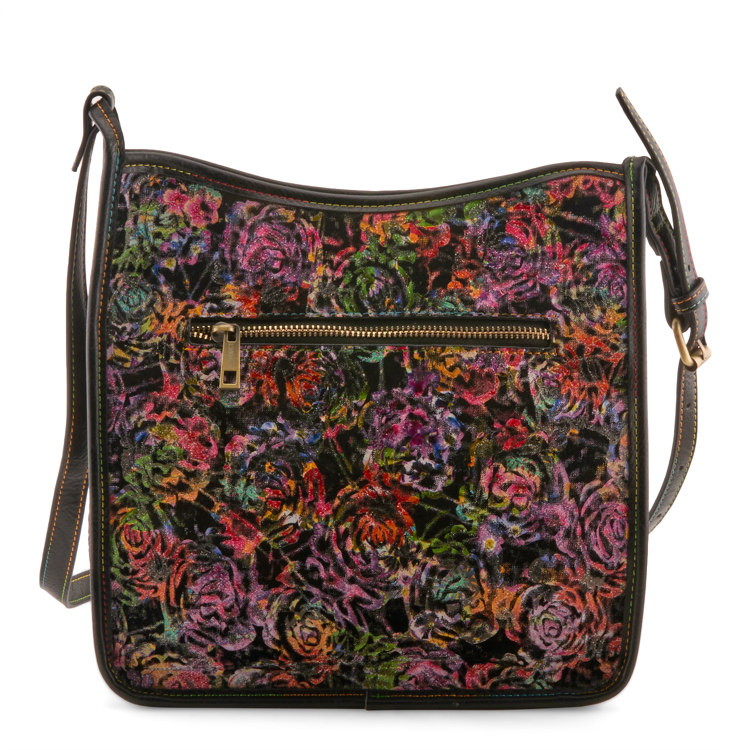 L'Artiste L'ARTISTE HB-MARKET HANDBAG shoe in brown multi with handcrafted leather design