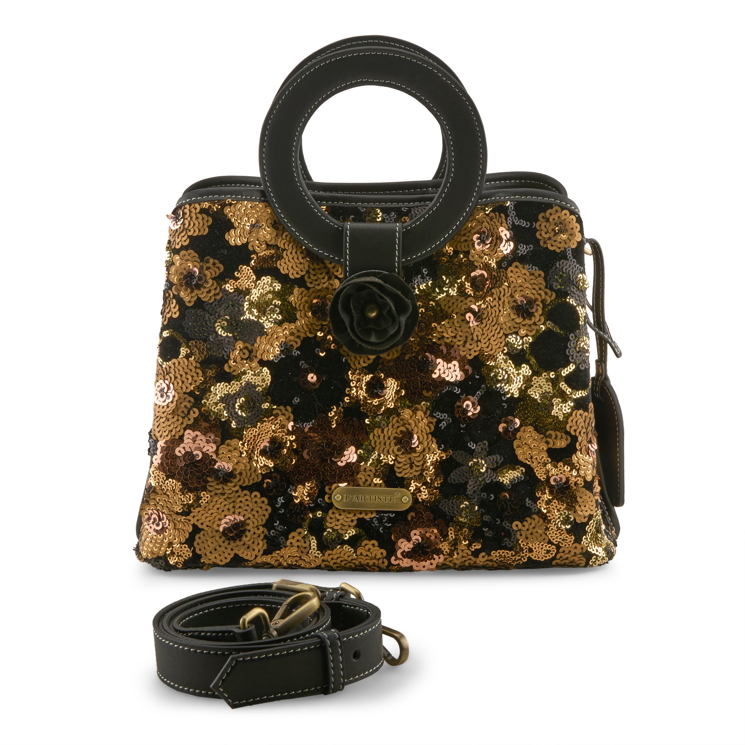 L'Artiste L'ARTISTE HB-SHIMMY HANDBAG shoe with handcrafted leather design