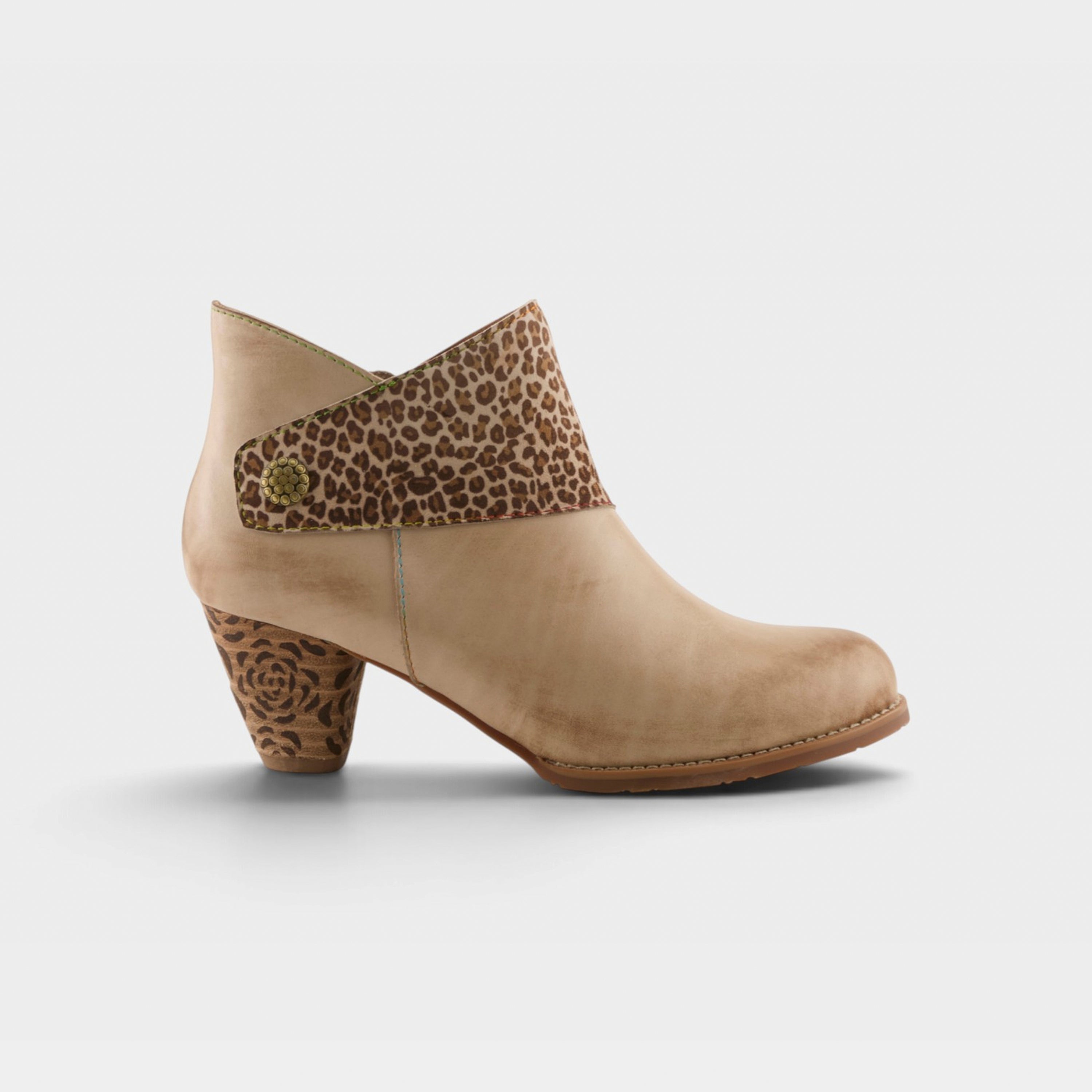 L'Artiste Herekitty-Leo boots in Beige Multi, hero view