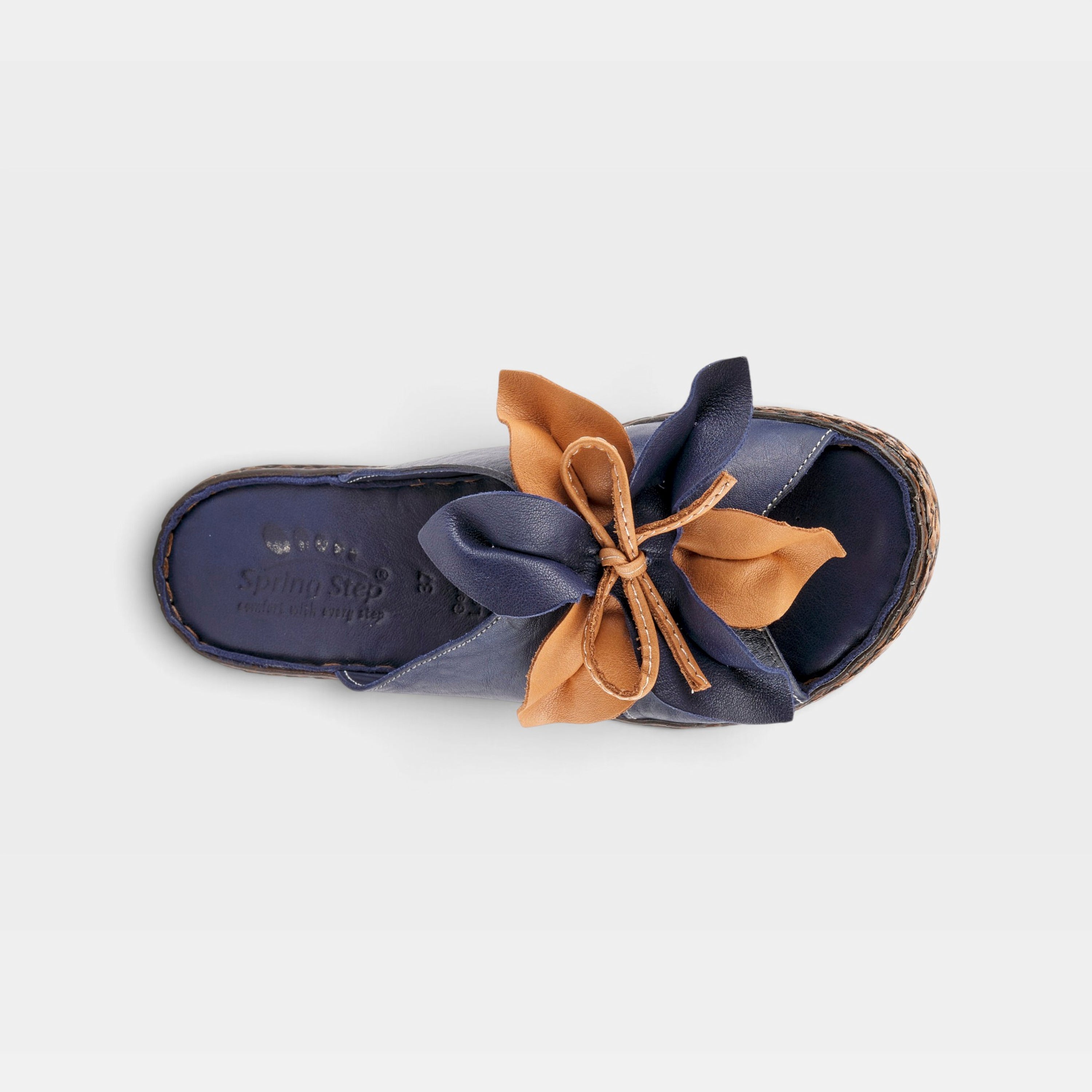 Spring Step Hilary Navy Slide Sandal