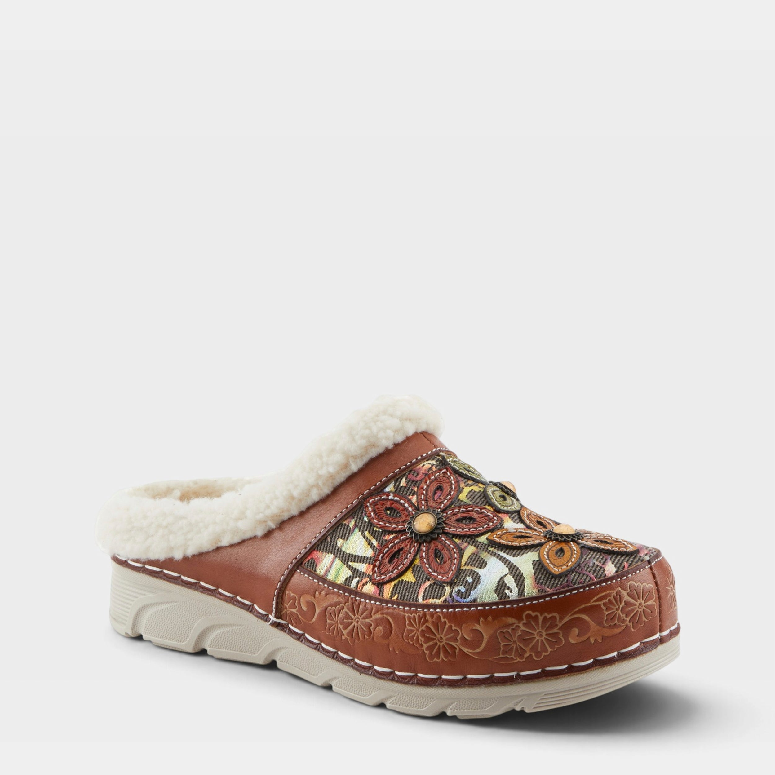 L'Artiste Honestela Slip On Leather Clogs - Spring Step Shoes
