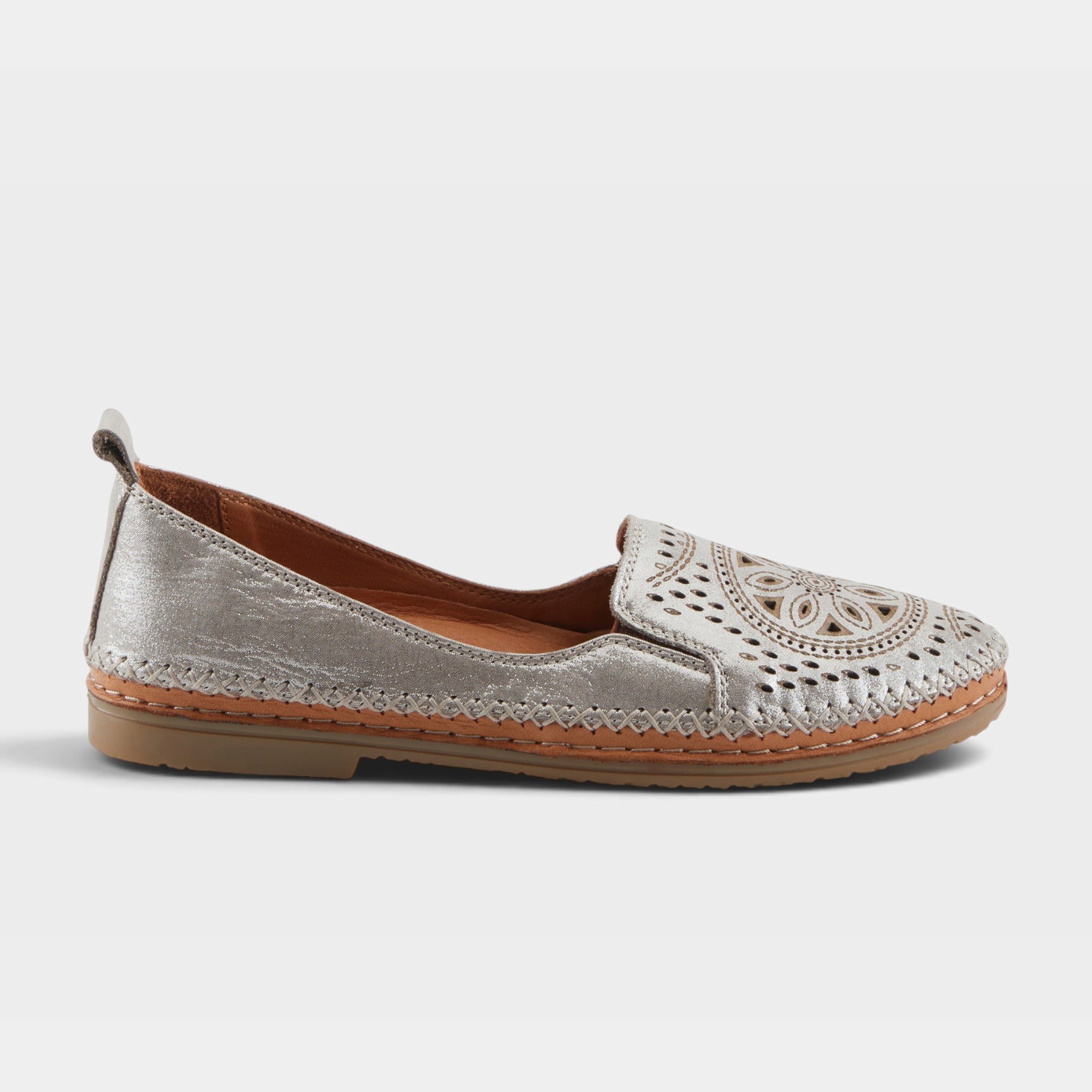 Spring Step Ingrid Silver Loafer