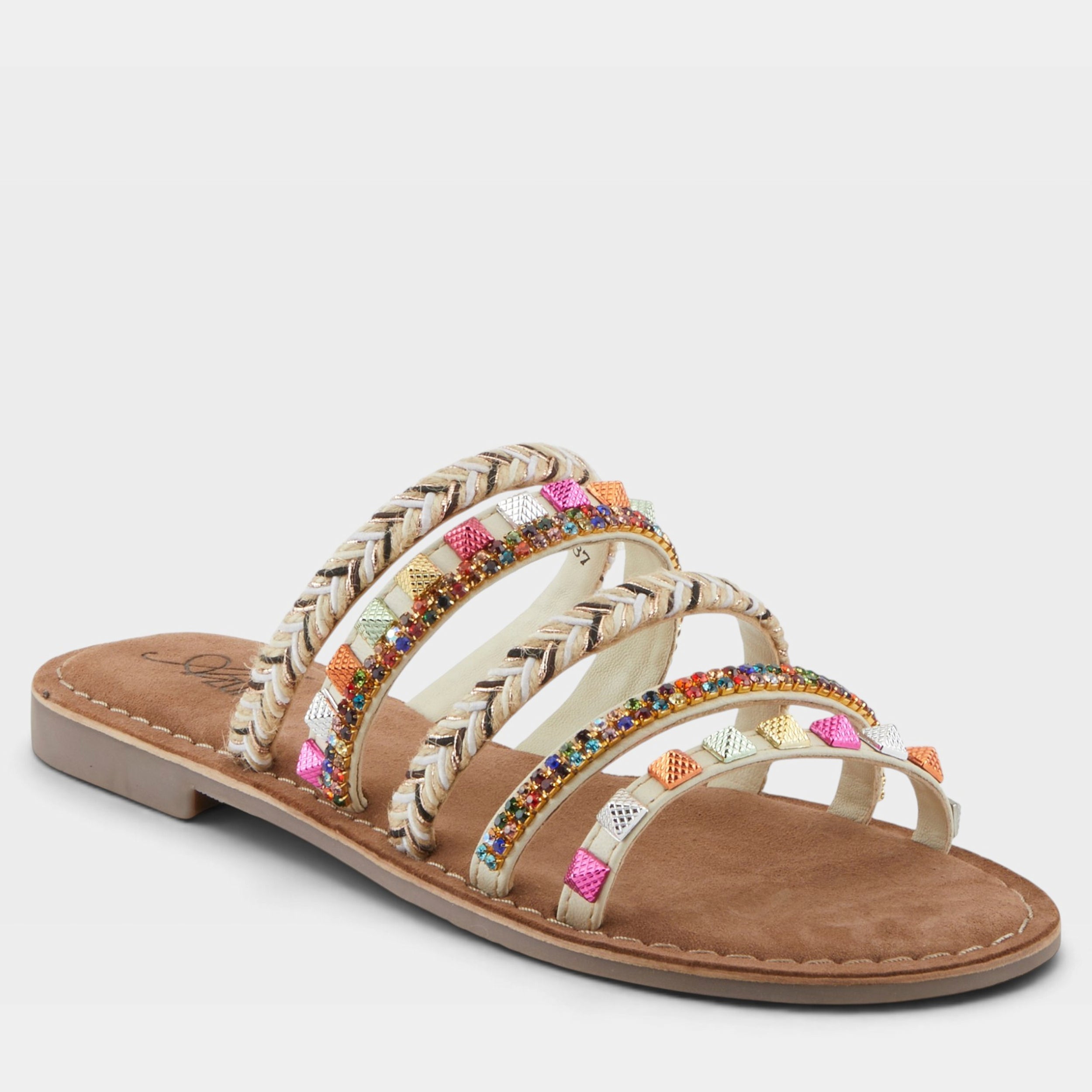 Azura Intoxicate Off White Multi Sandal