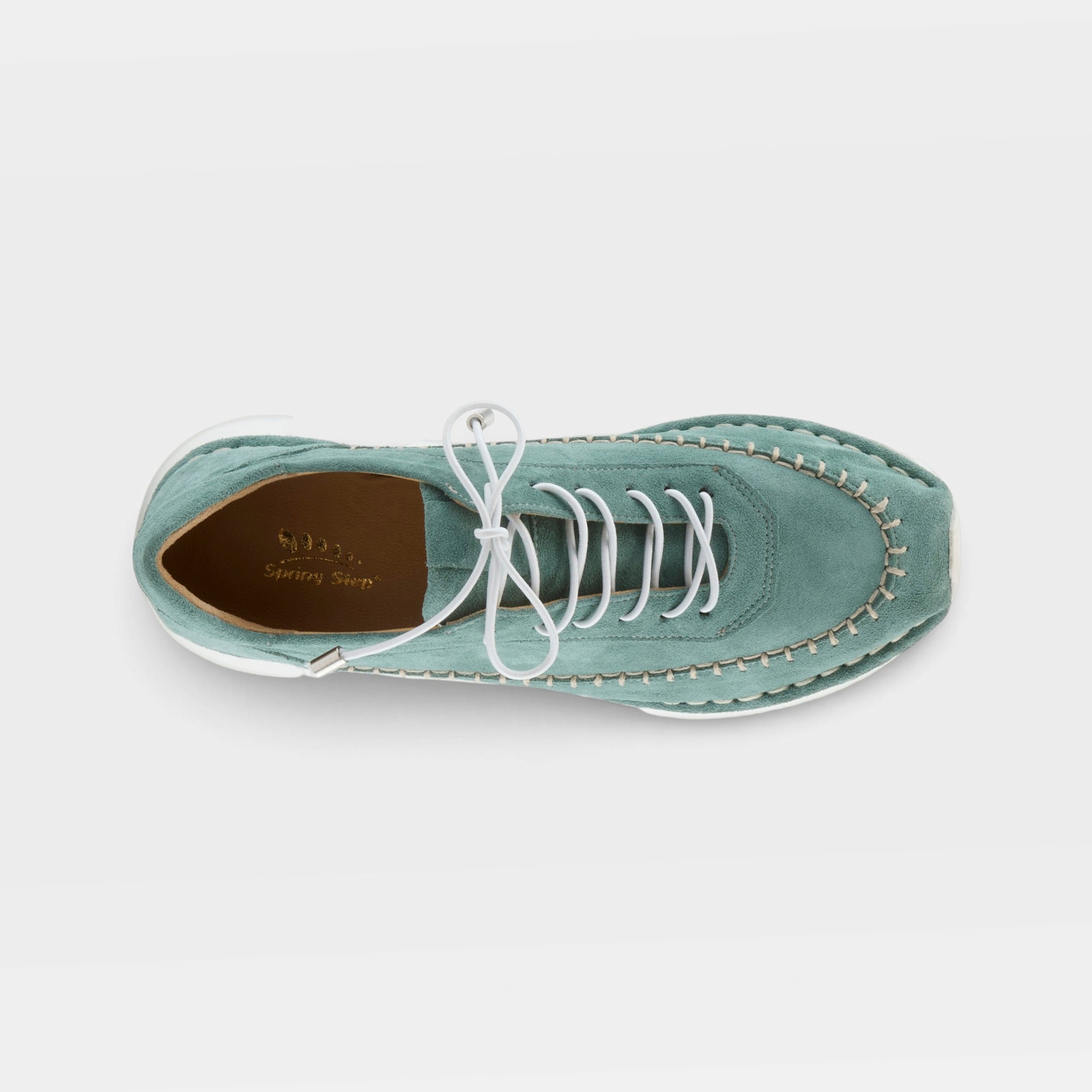 Spring Step Ivyjune Teal Suede Sneaker