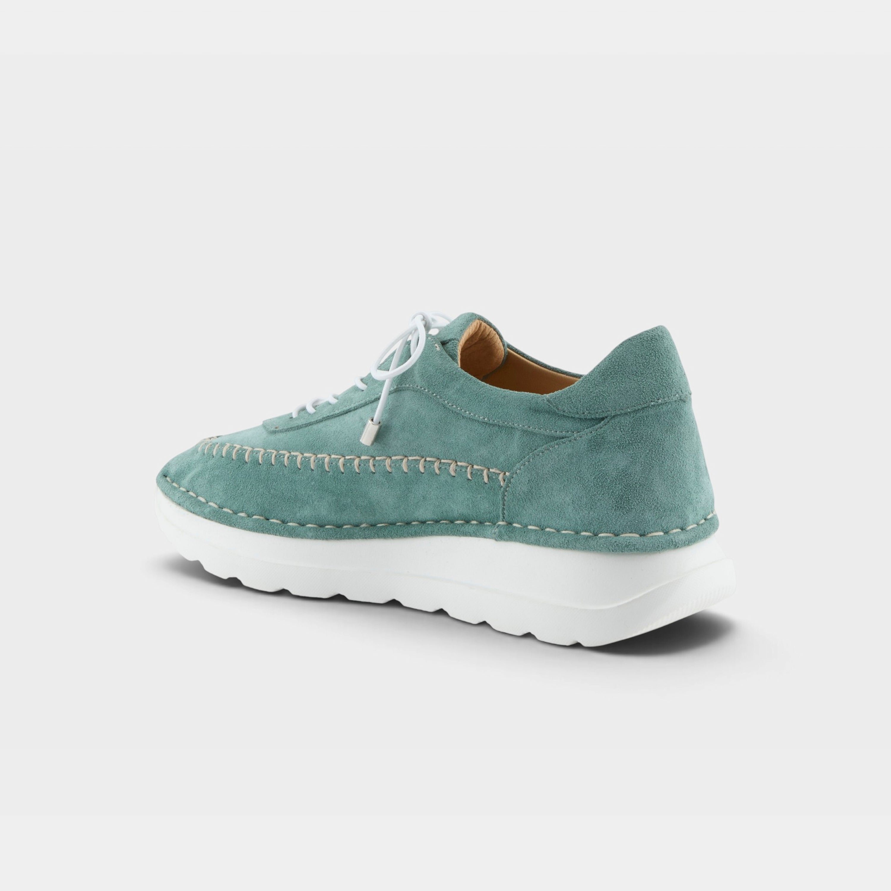 Spring Step Ivyjune Teal Suede Sneaker