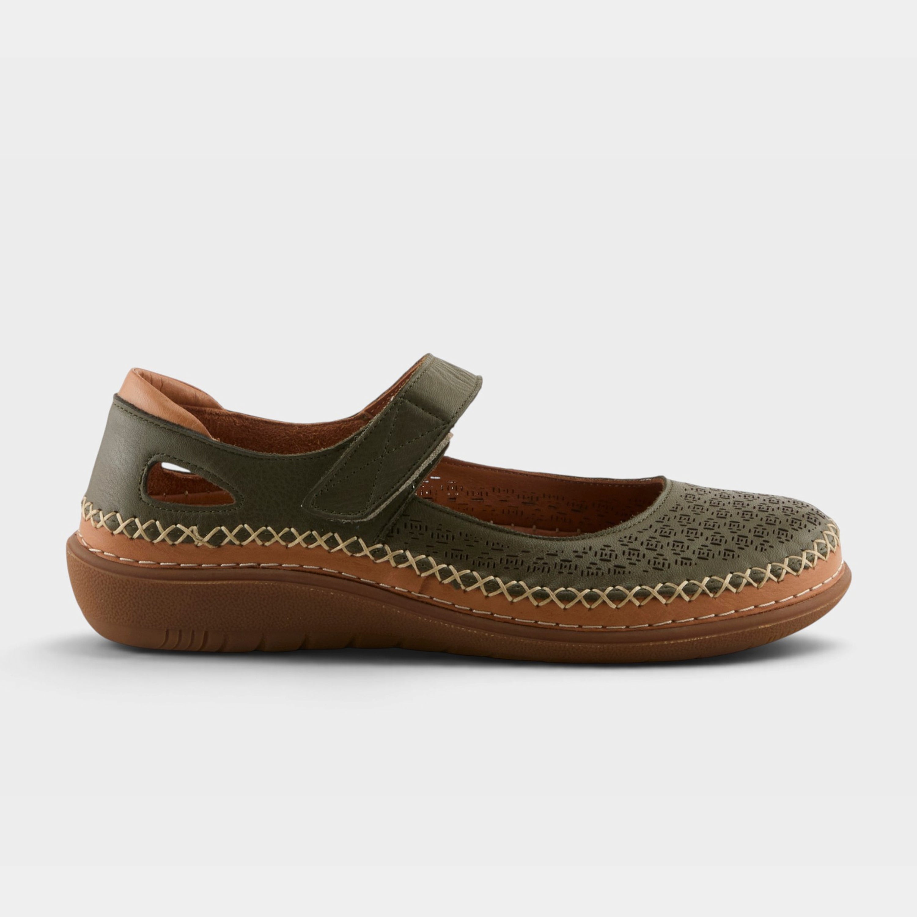 Spring Step Janah Dark Olive Casual Shoe