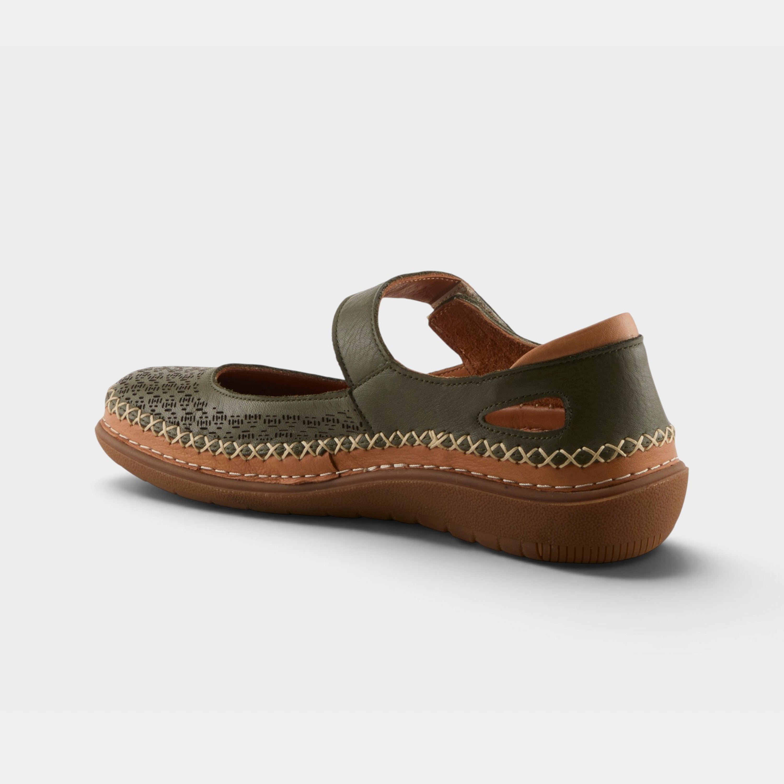 Spring Step Janah Dark Olive Casual Shoe