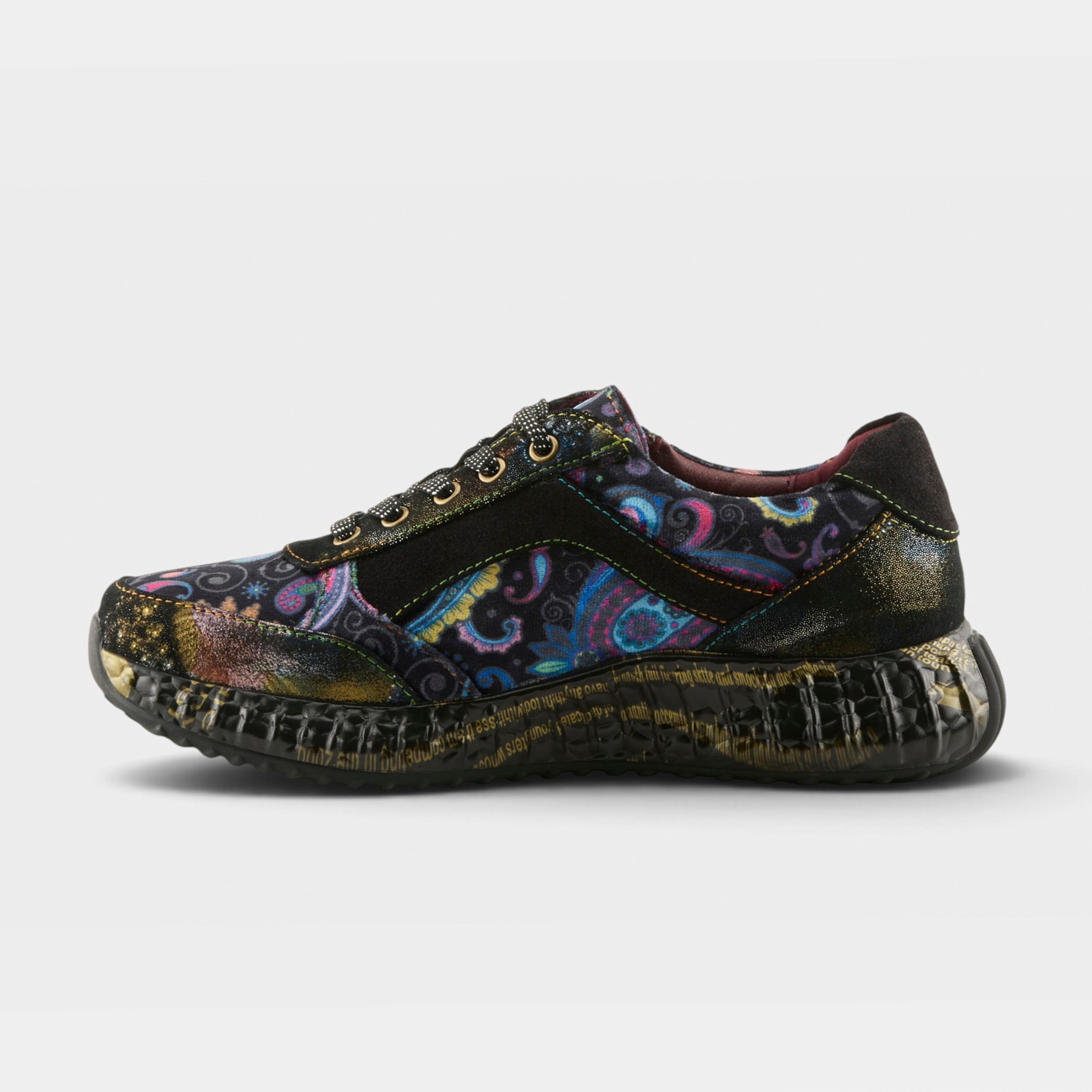 L'Artiste Javana sneakers in Black Multi, side view
