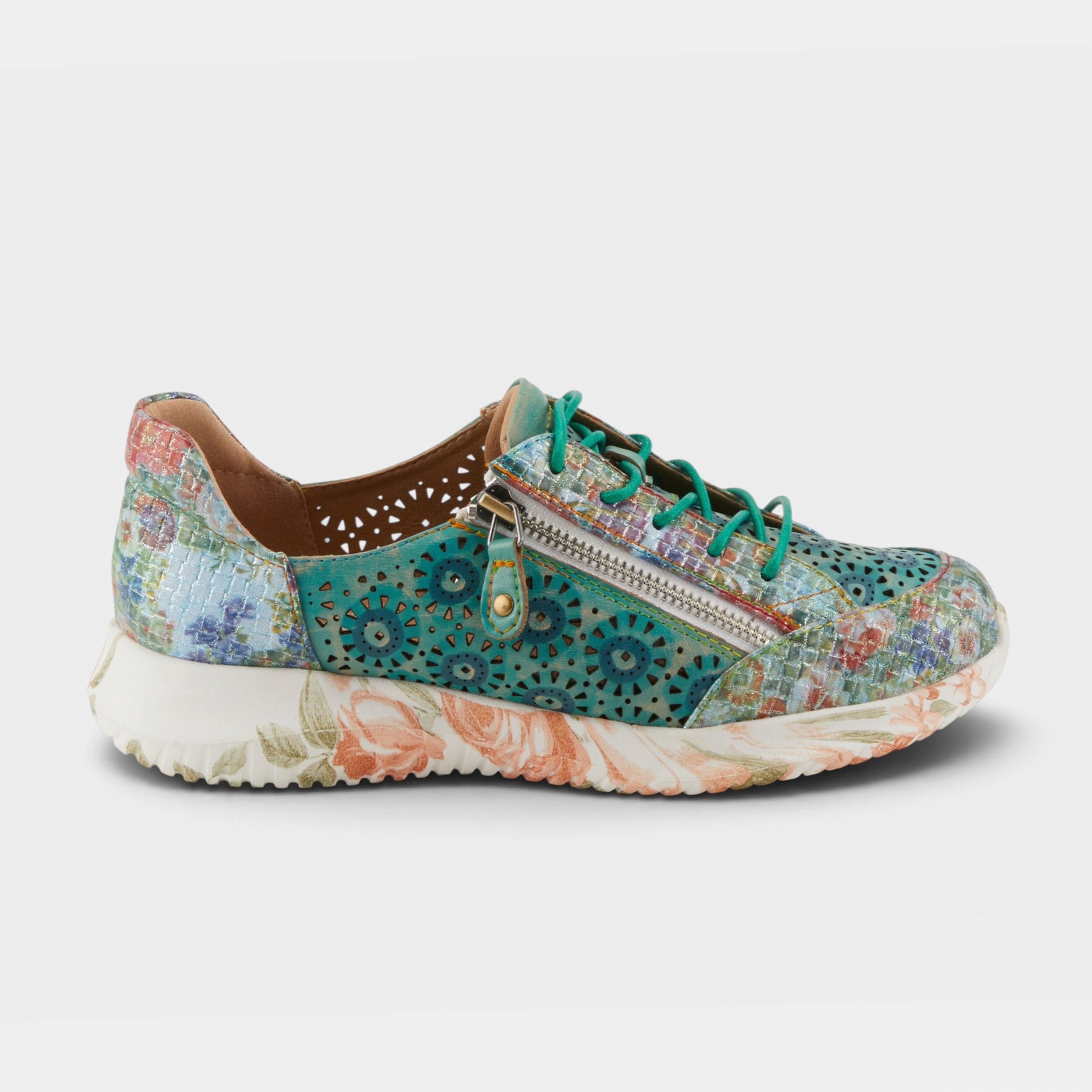 L'Artiste Jazzie sneaker in Turquoise Multi, hero view