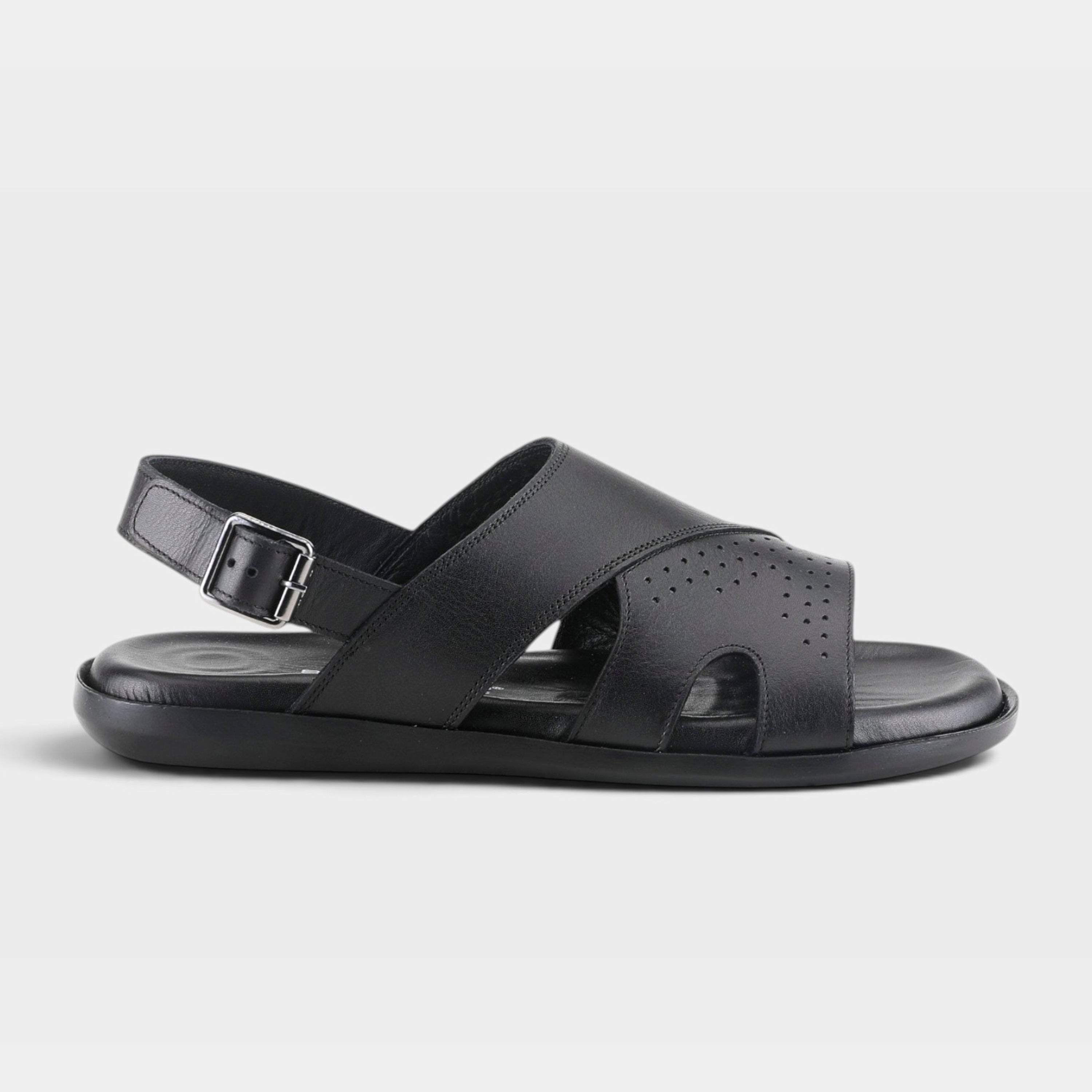Spring Step Men Jeff Black Back Strap Sandal