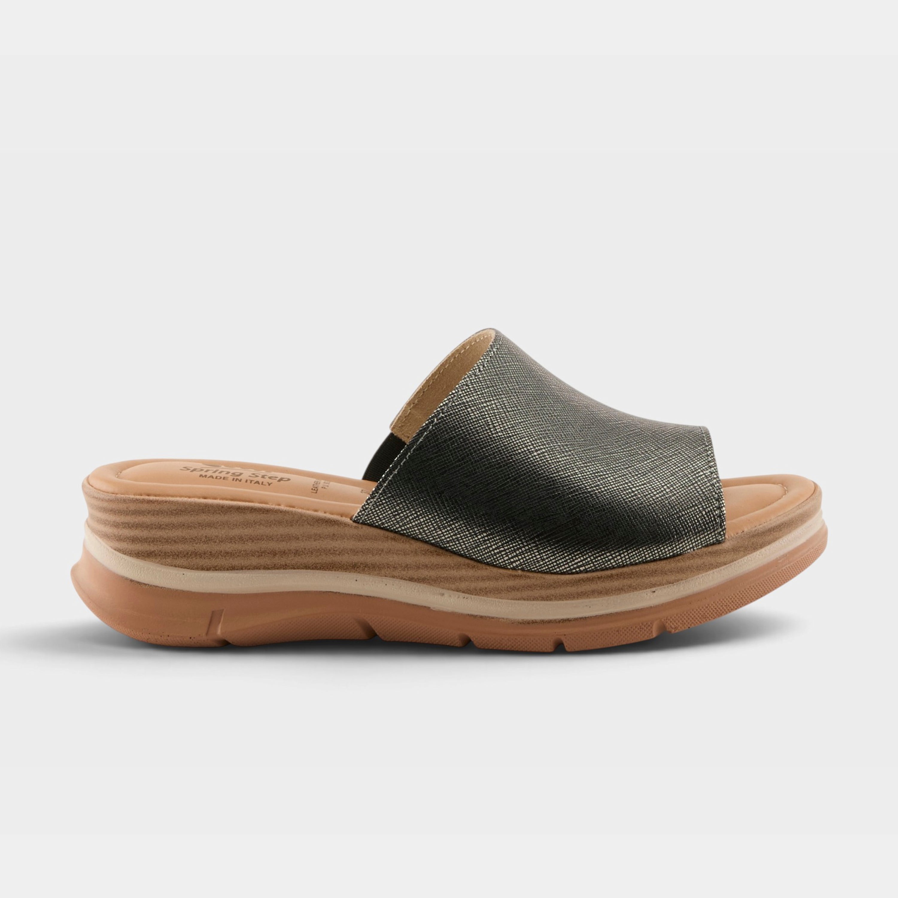 Spring Step Jolina Pewter Wedge Sandal