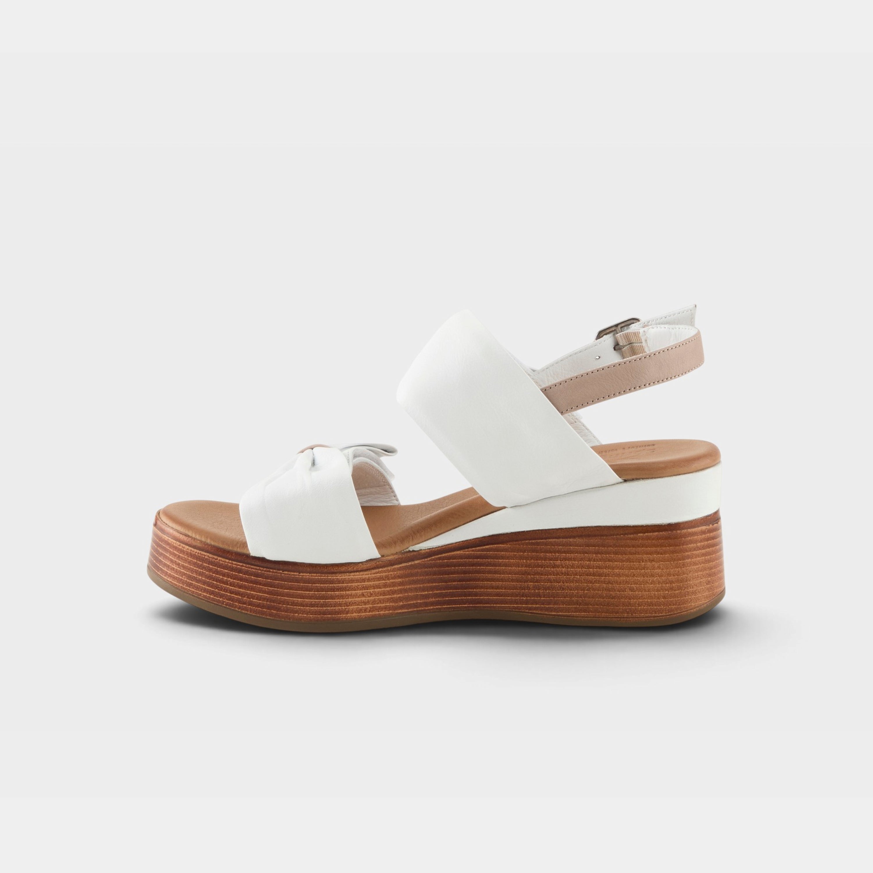 Spring Step Kacper White Multi Wedge Sandal