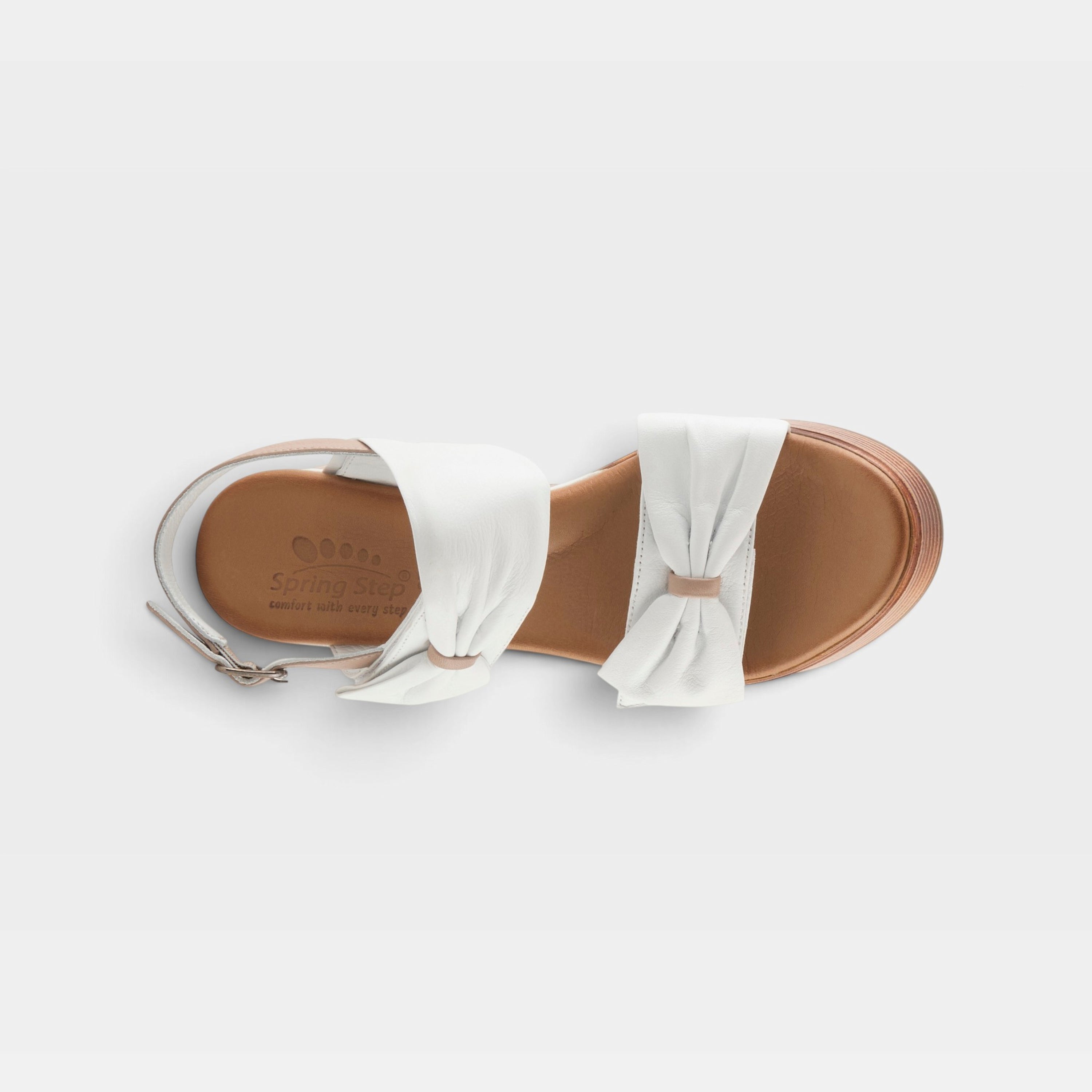 Spring Step Kacper White Multi Wedge Sandal