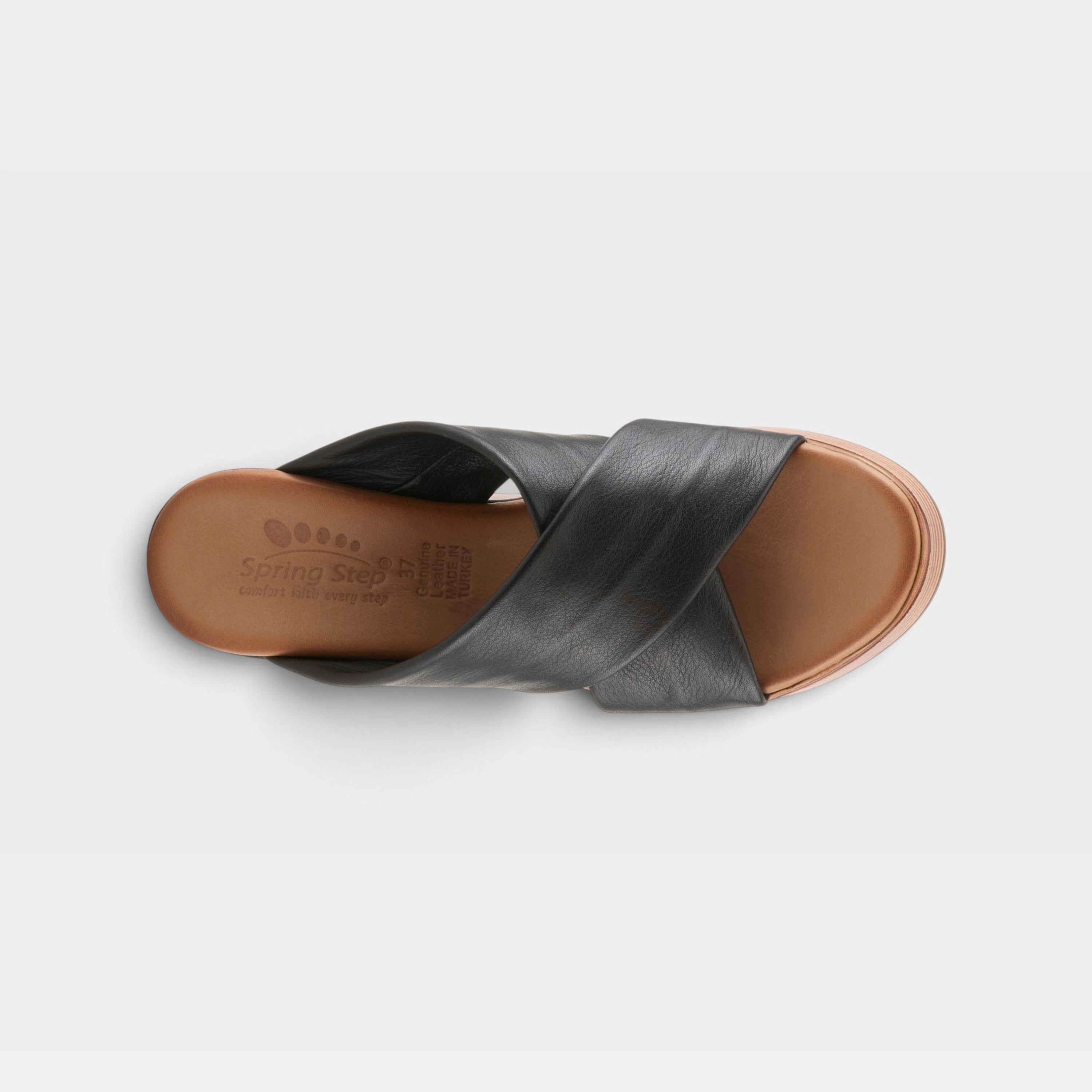 Spring Step Kaiyah Black Wedge Sandal