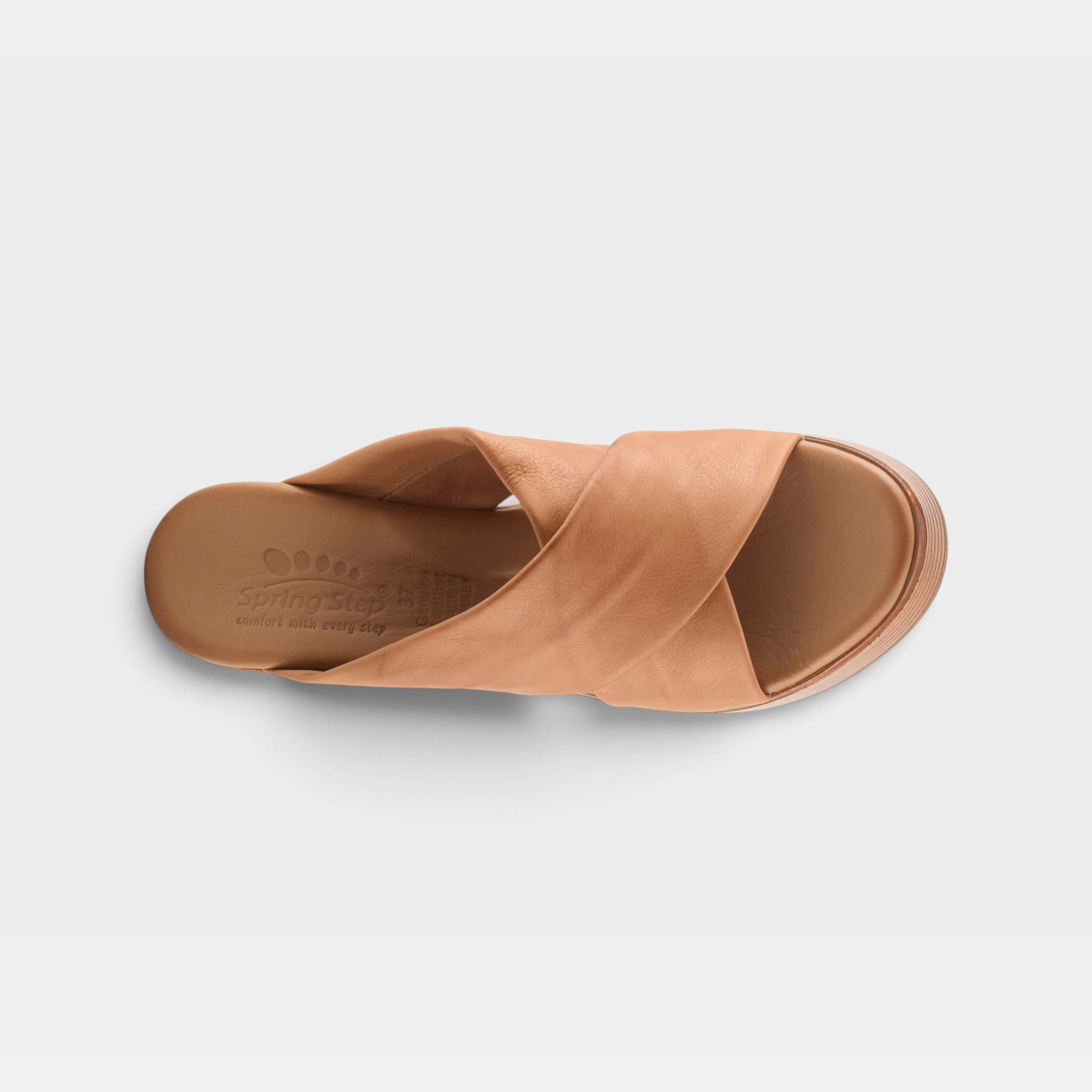Spring Step Kaiyah Camel Wedge Sandal