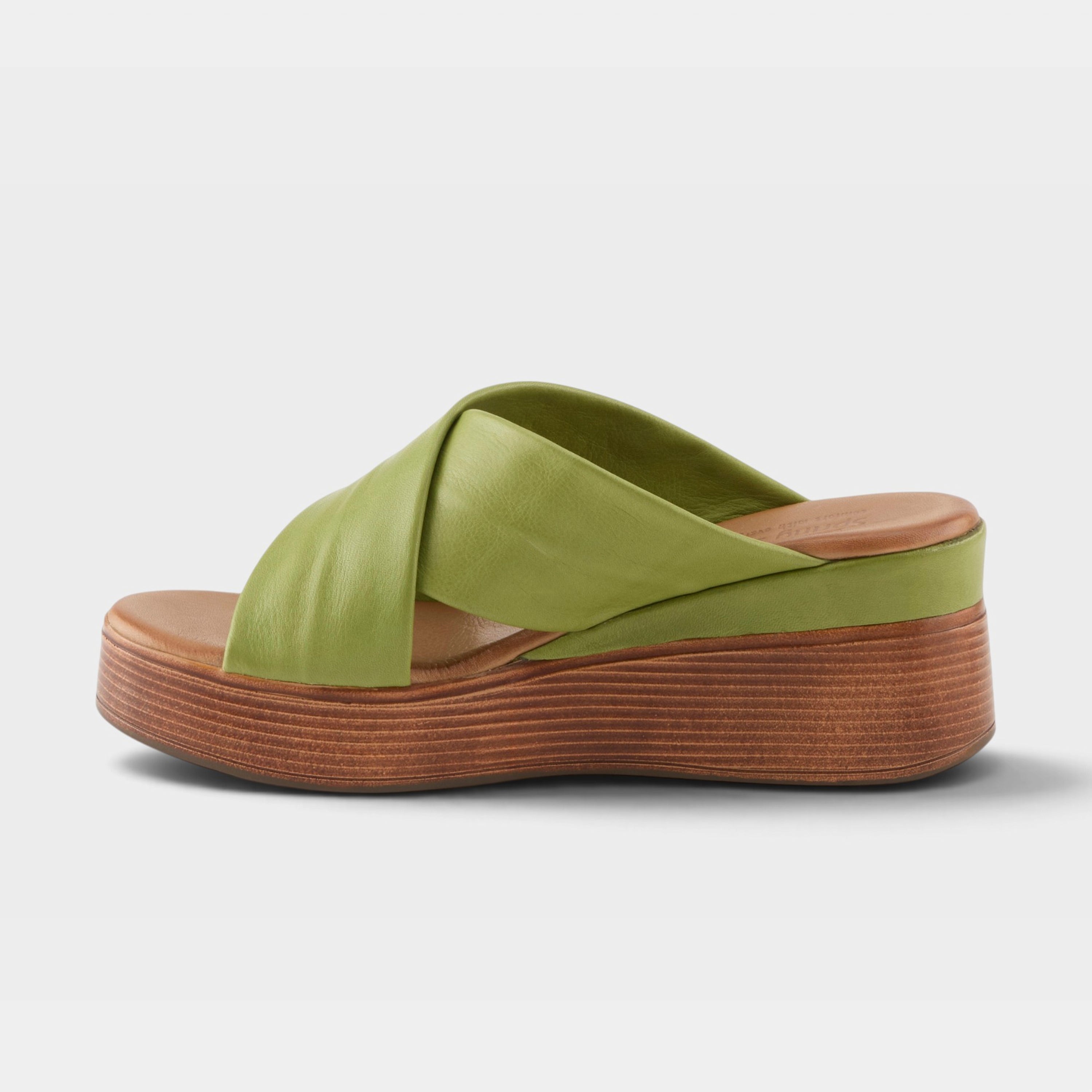 Spring Step Kaiyah Green Wedge Sandal