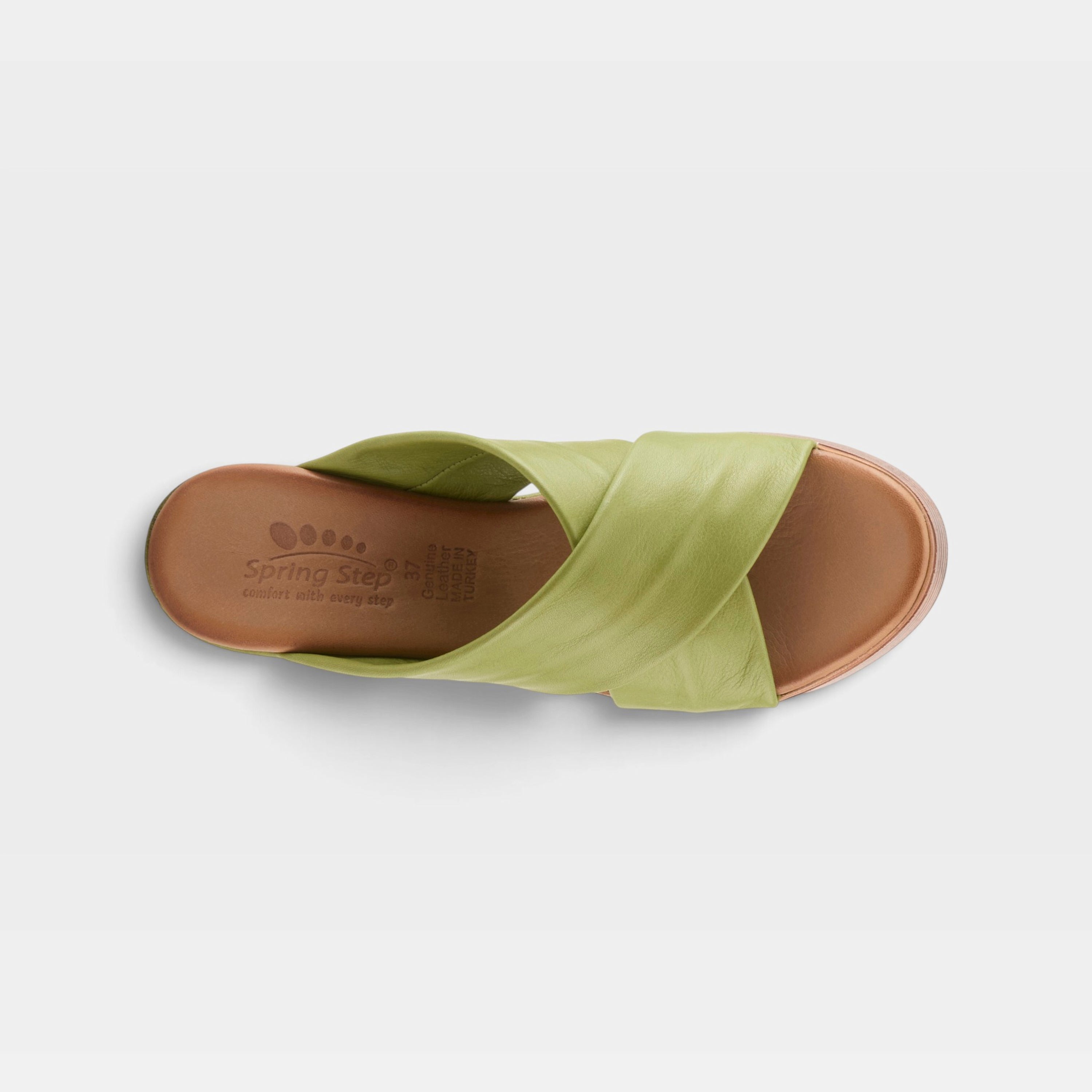Spring Step Kaiyah Green Wedge Sandal