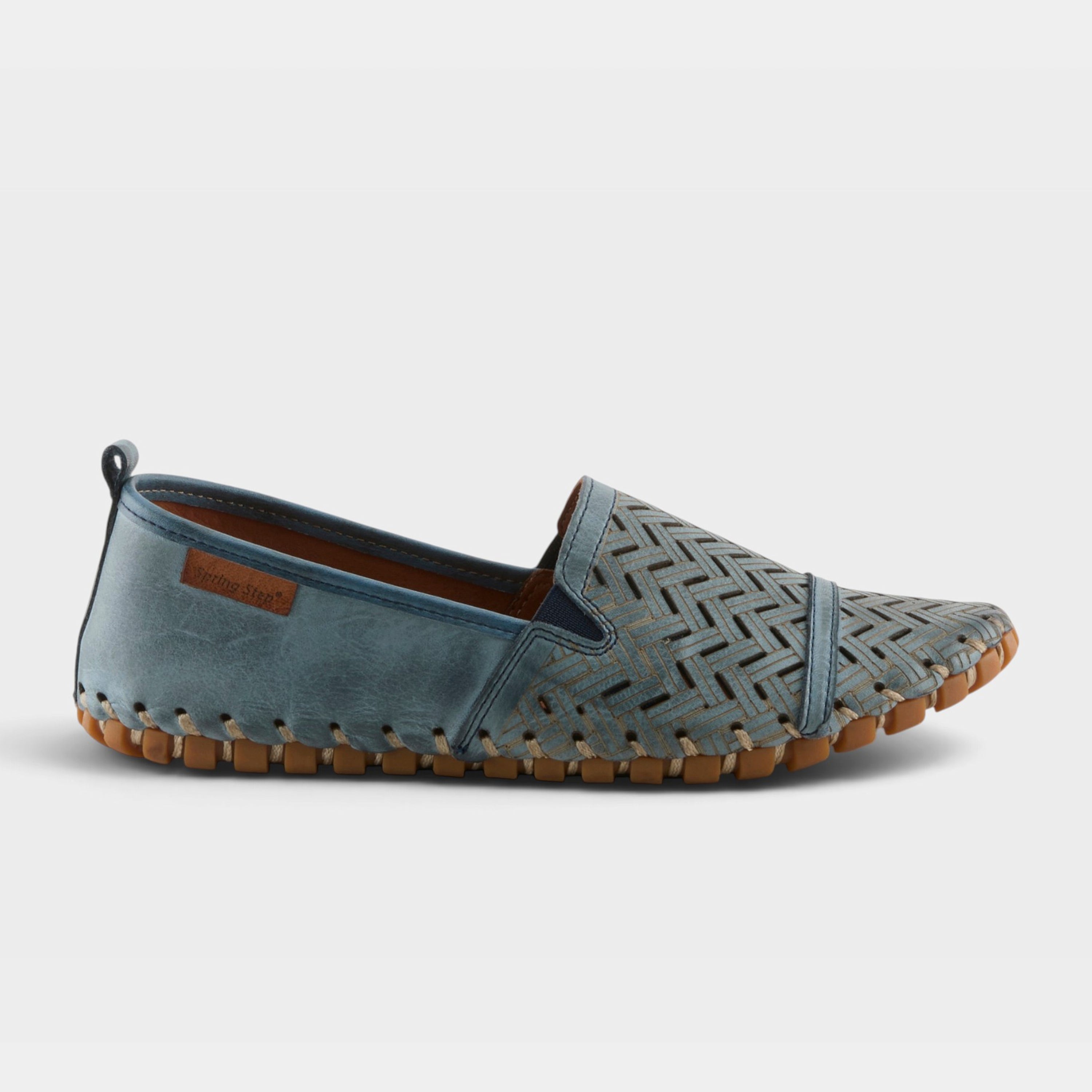 Spring Step Kapri Blue Slip-On Casual Shoe