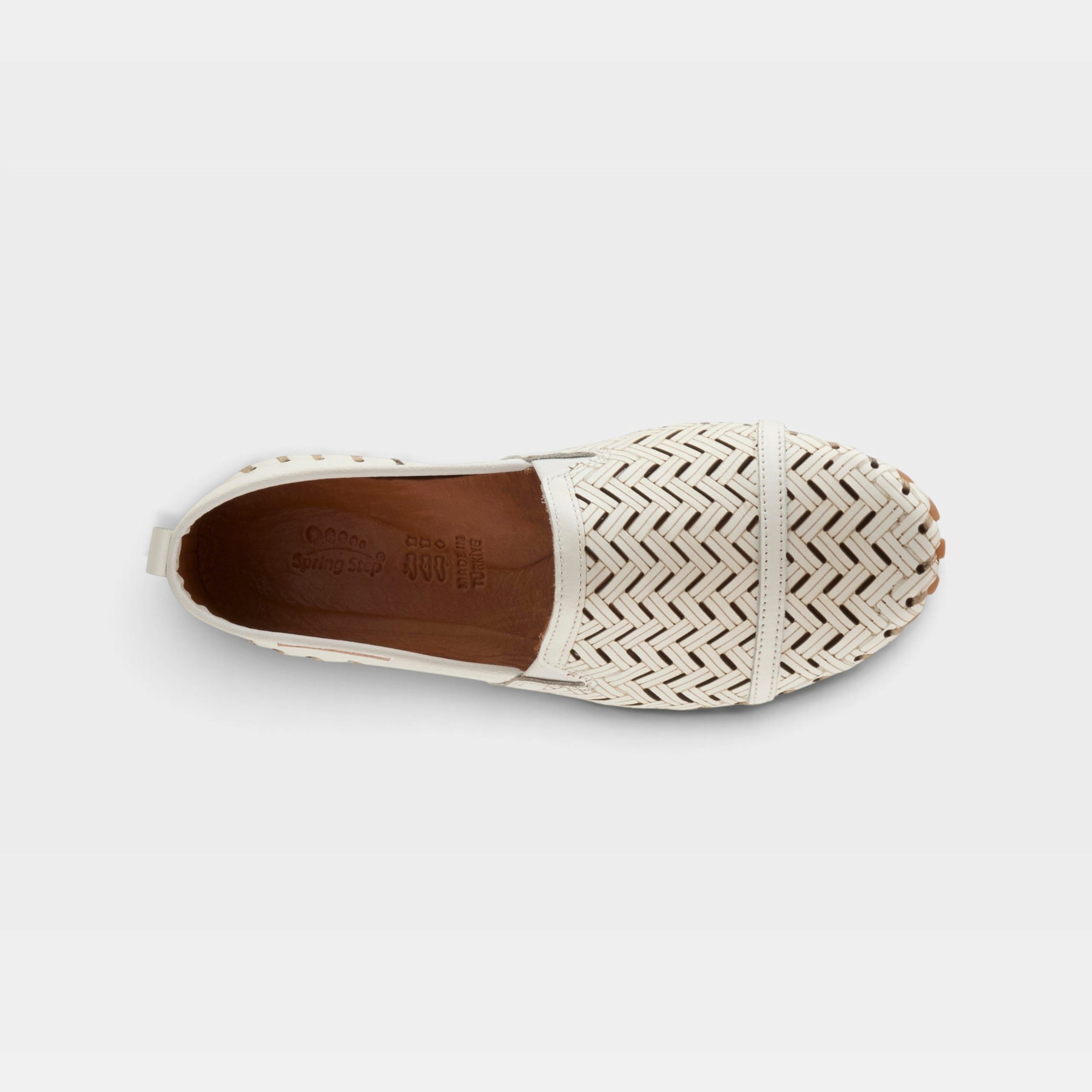 Spring Step Kapri White Slip-On Casual Shoe