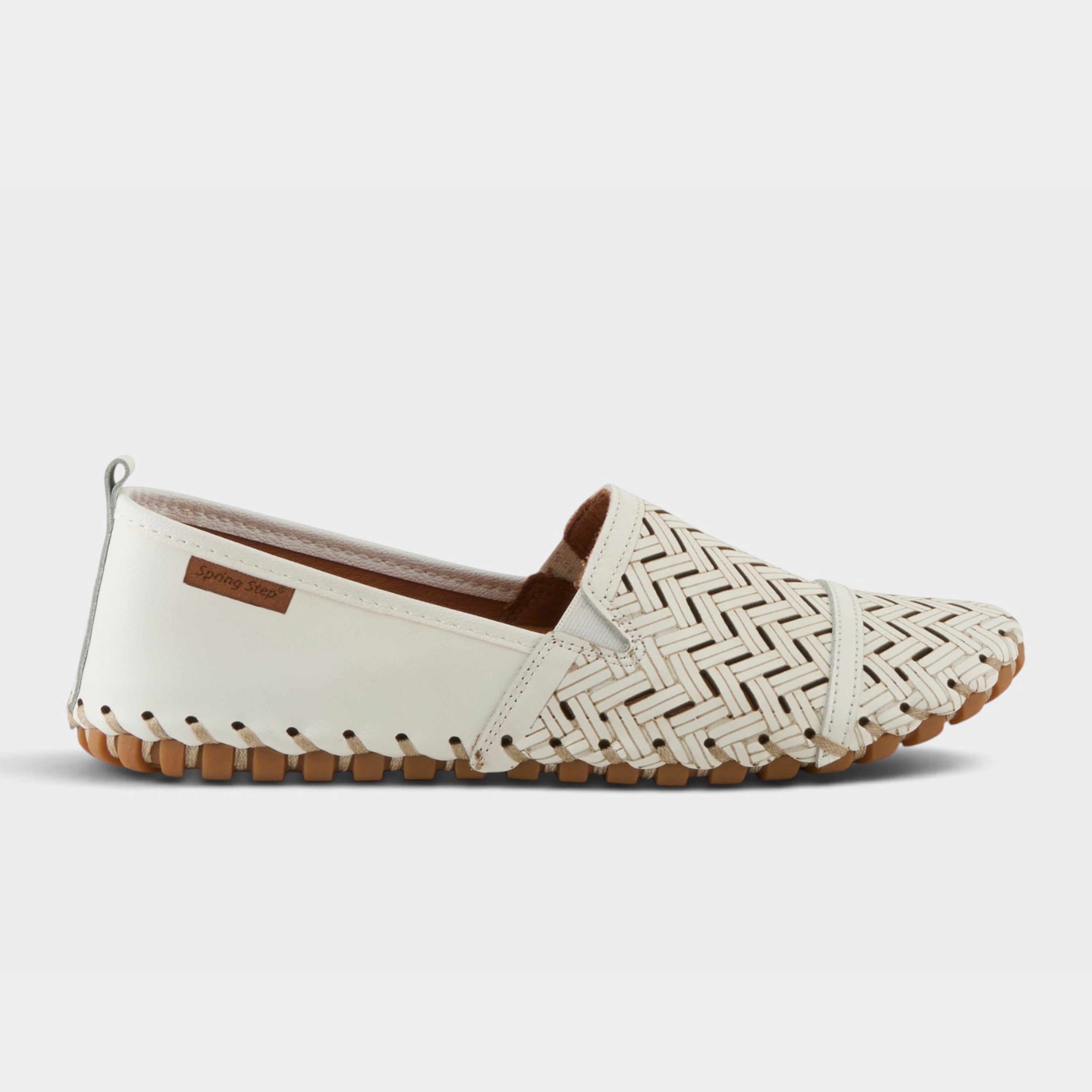 Spring Step Kapri White Slip-On Casual Shoe