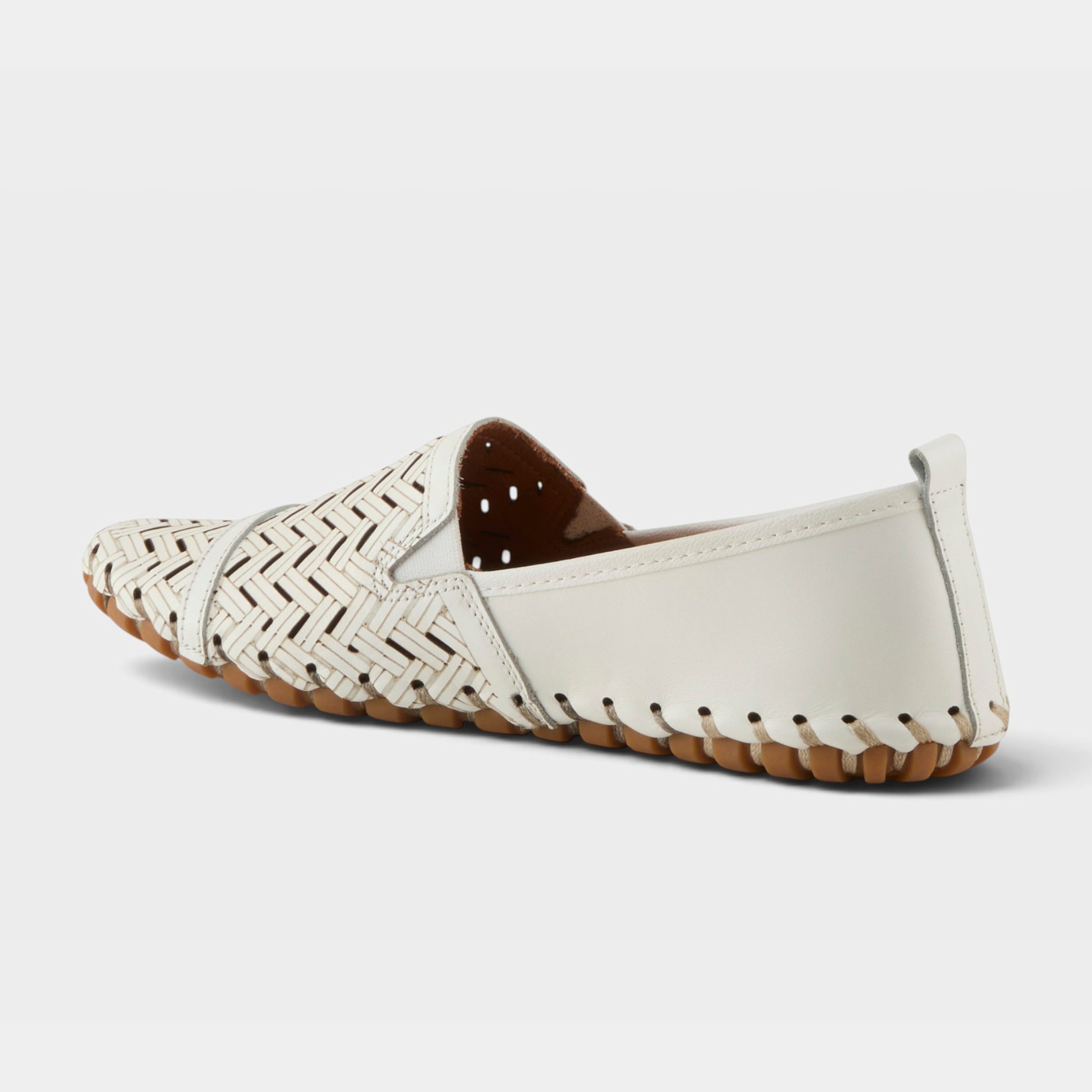 Spring Step Kapri White Slip-On Casual Shoe