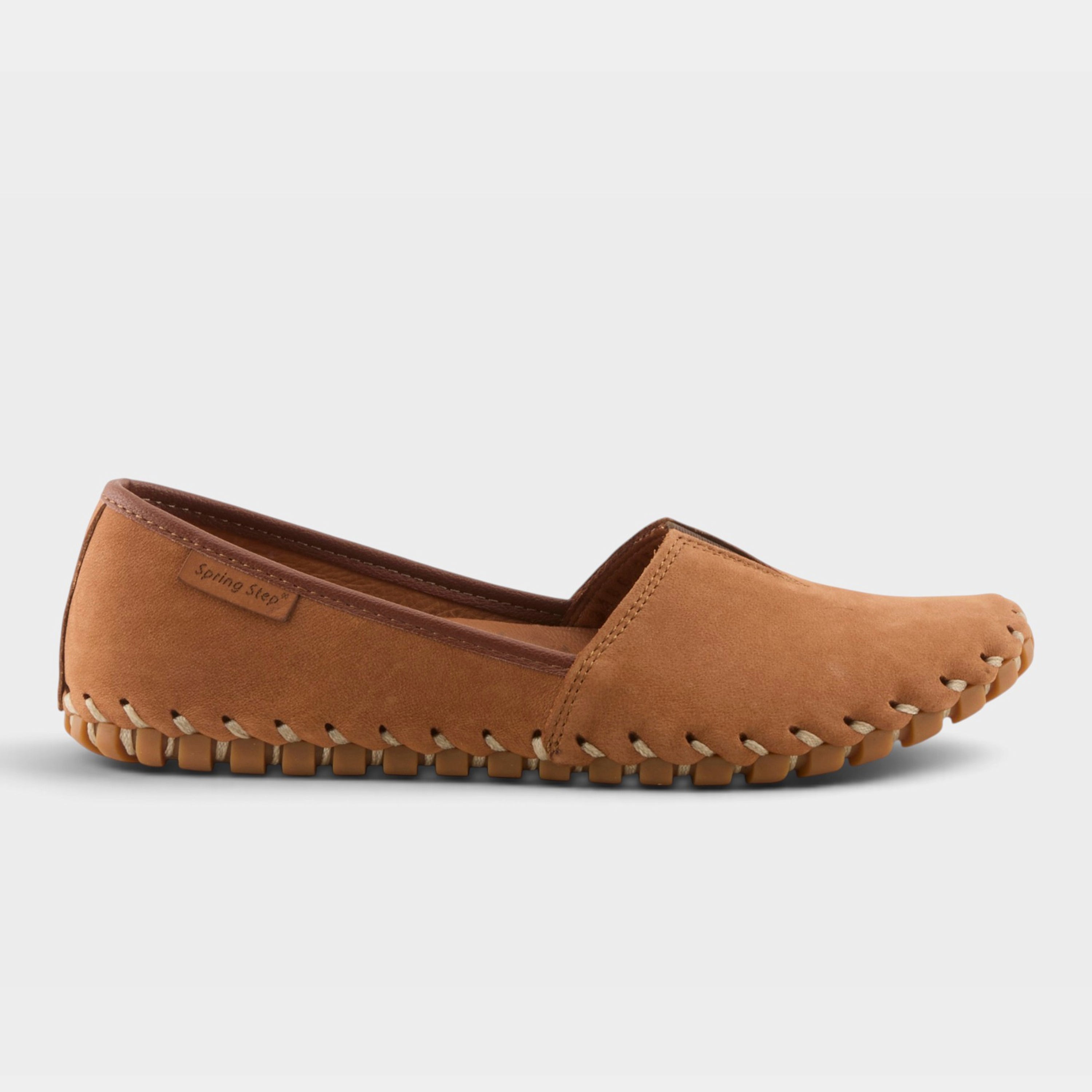 Spring Step Kathaleta Camel Suede Loafer