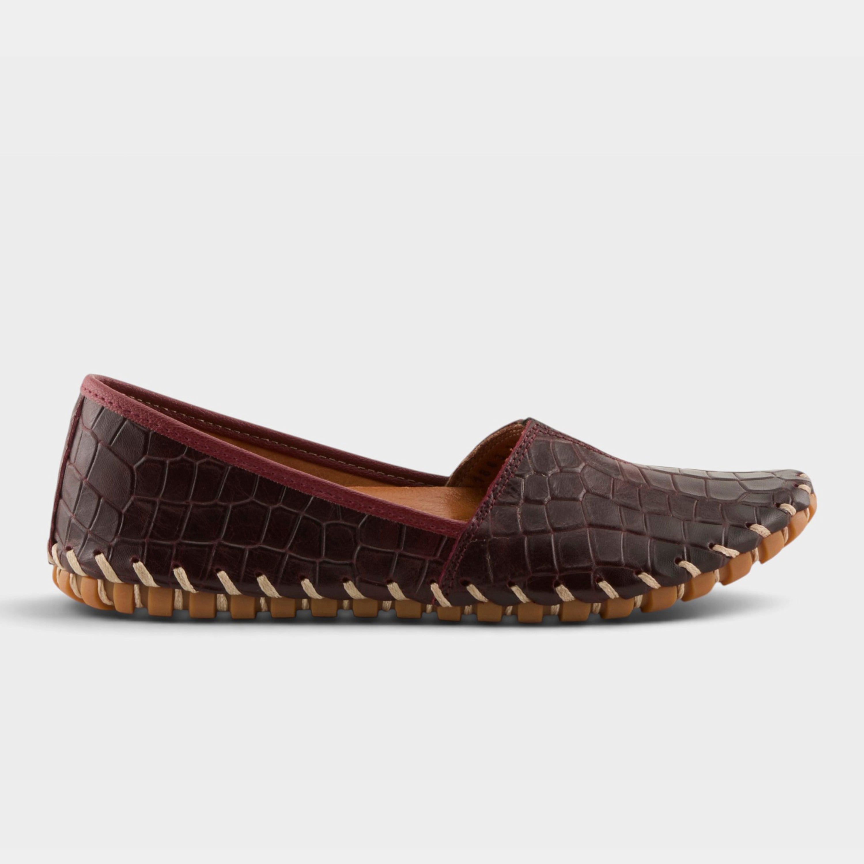 Spring Step Kathaleta-Croco Bordeaux Shoe