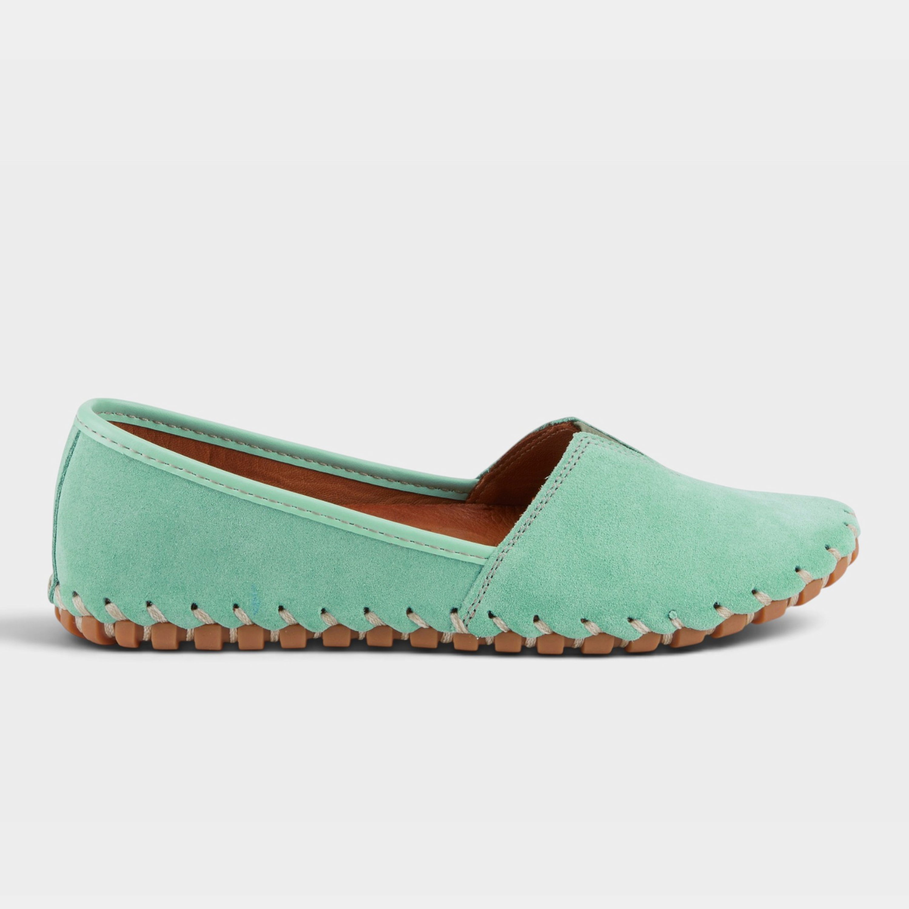Spring Step Kathaleta Mint Green Suede Loafer