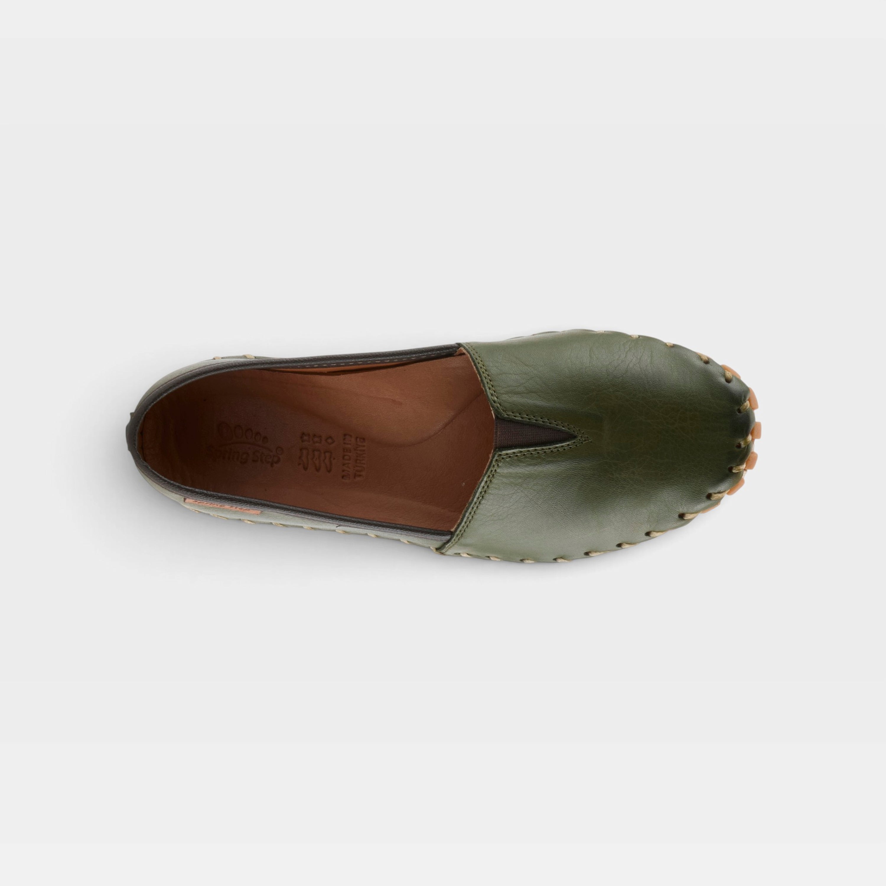 Spring Step Kathaleta Olive Green Loafer