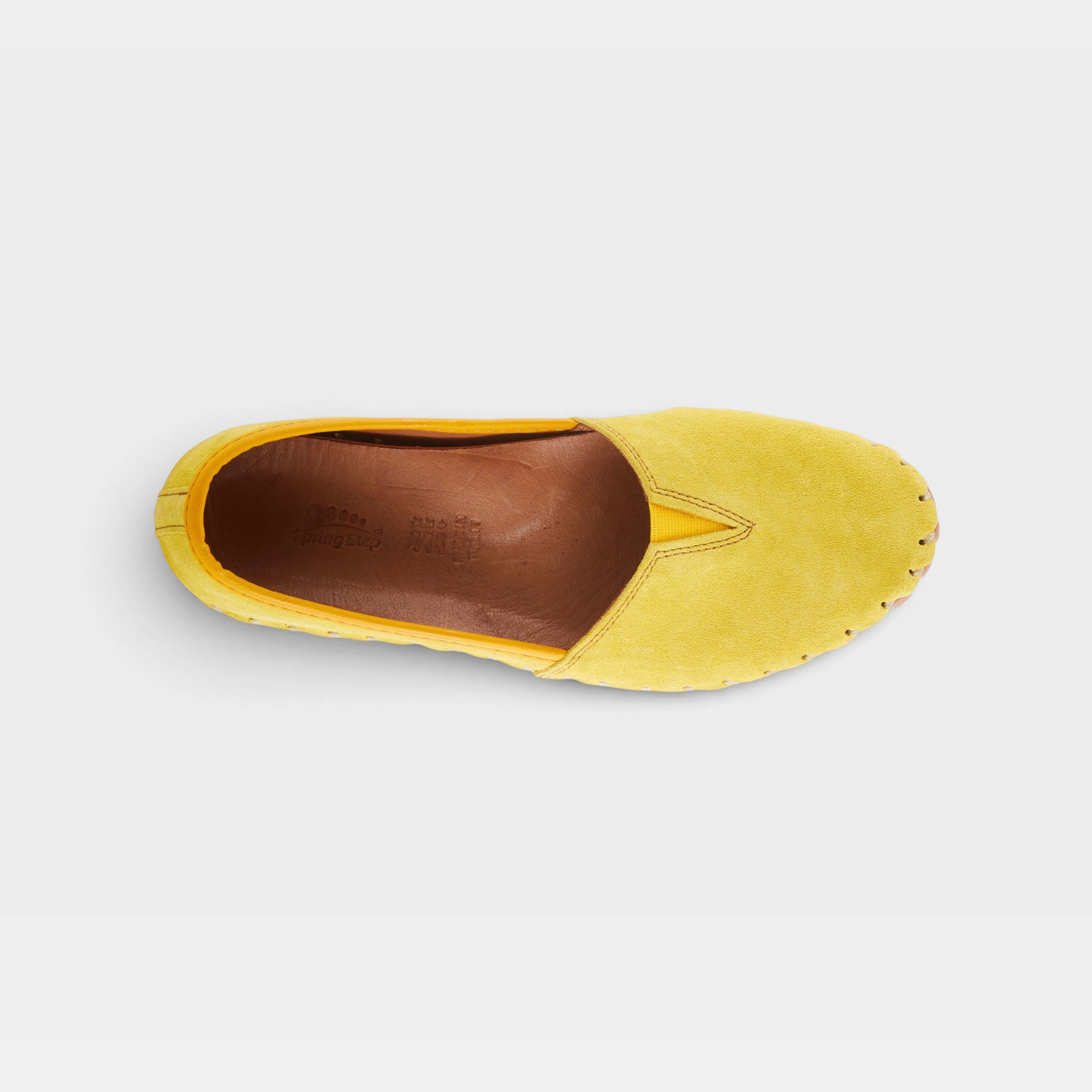 Spring Step Kathaleta Yellow Suede Loafer