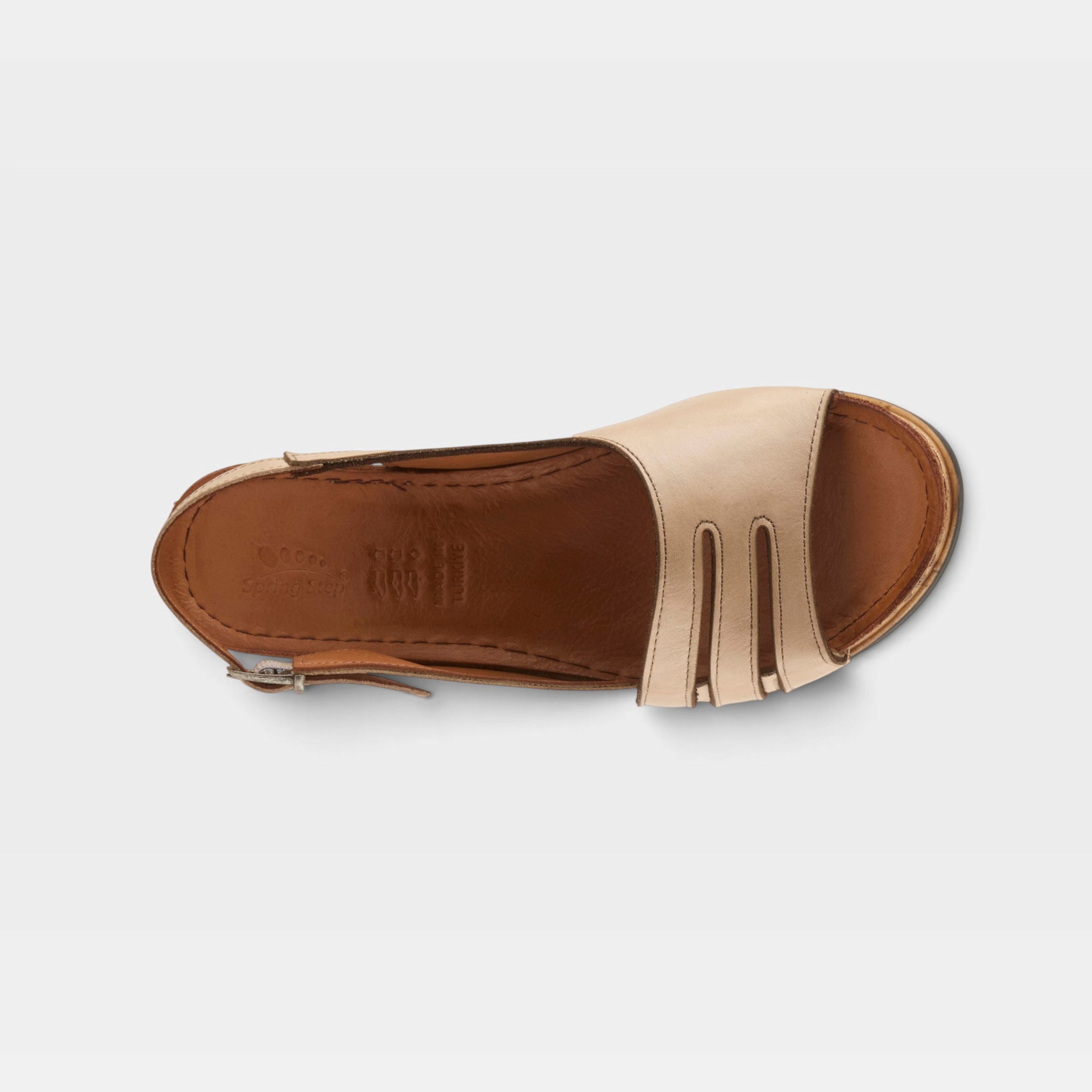 Spring Step Kelsy Beige Wedge Sandal