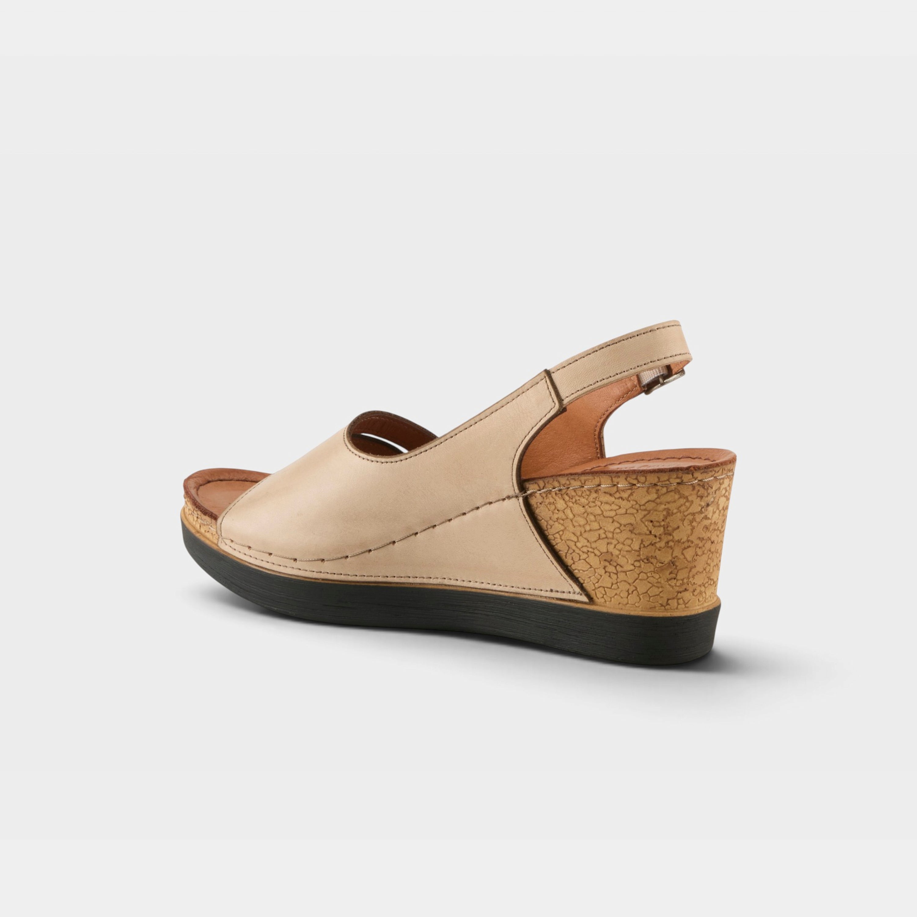 Spring Step Kelsy Beige Wedge Sandal