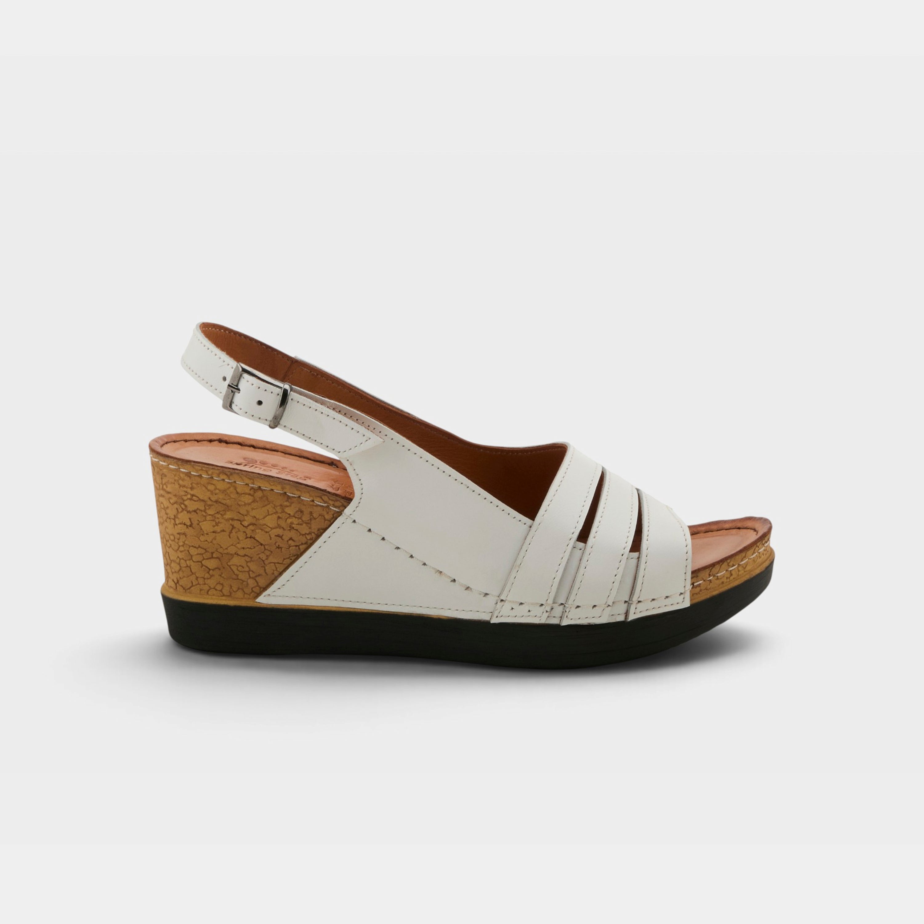 Spring Step Kelsy White Wedge Sandal