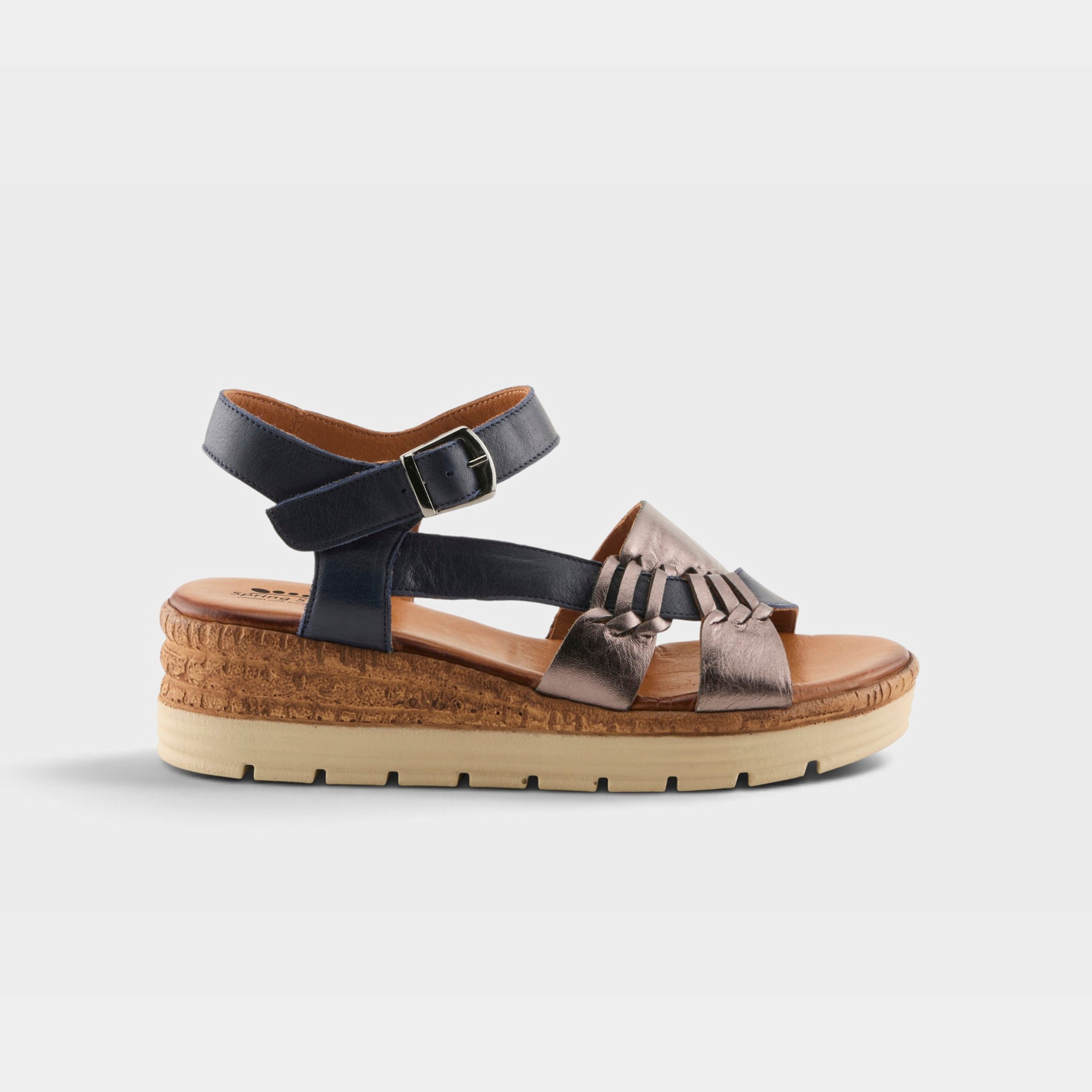 Spring Step Kirra Navy Multi Casual Sandal