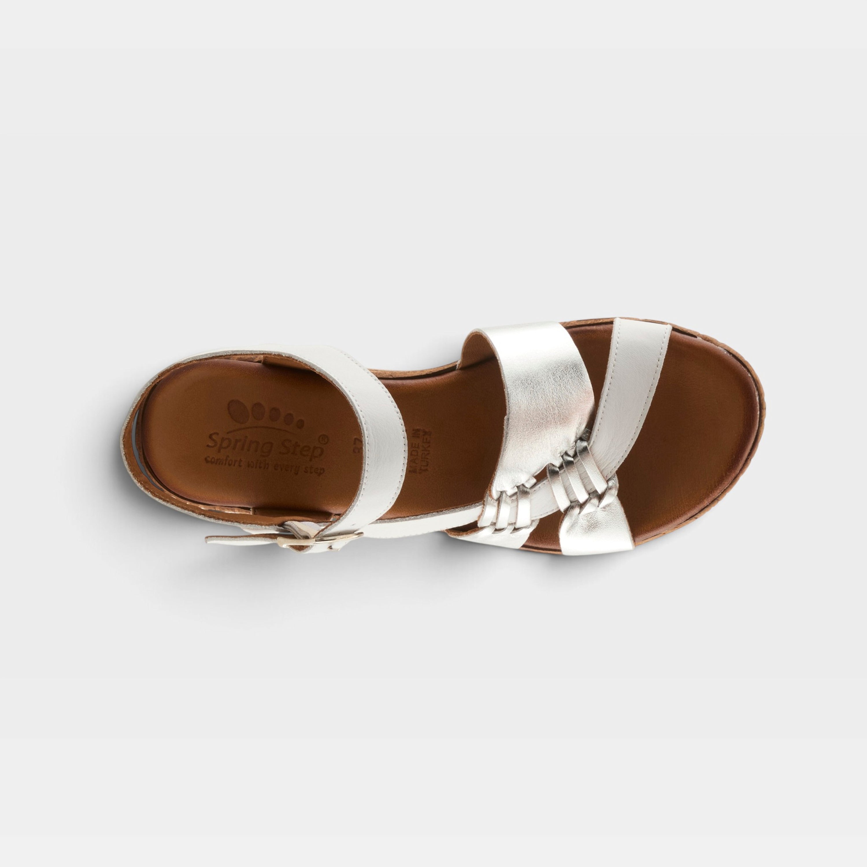 Spring Step Kirra White Multi Casual Sandal