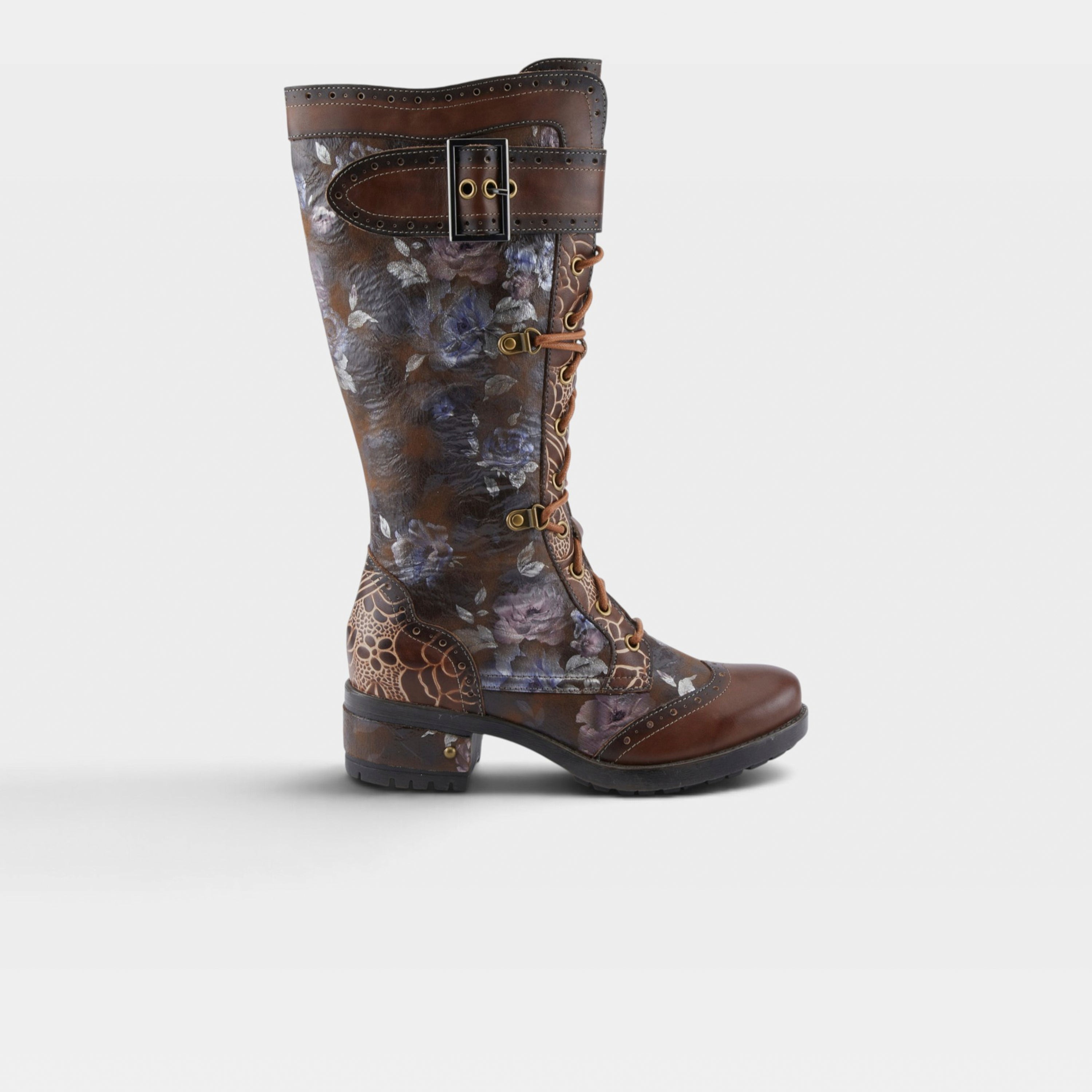 L'Artiste Kisha-Boss boots in Brown Multi, hero view